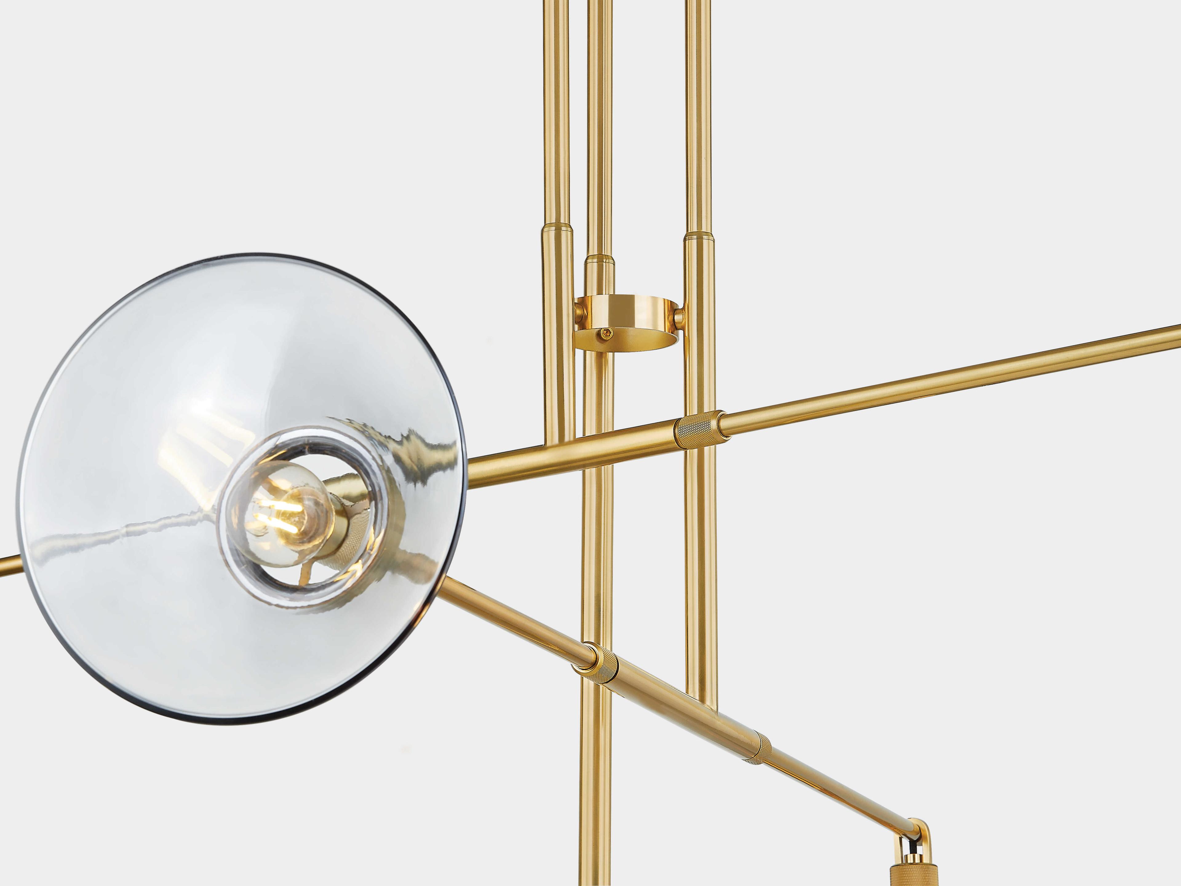 Hudson Valley Mendon 6-Light Aged Brass Tiered Chandelier