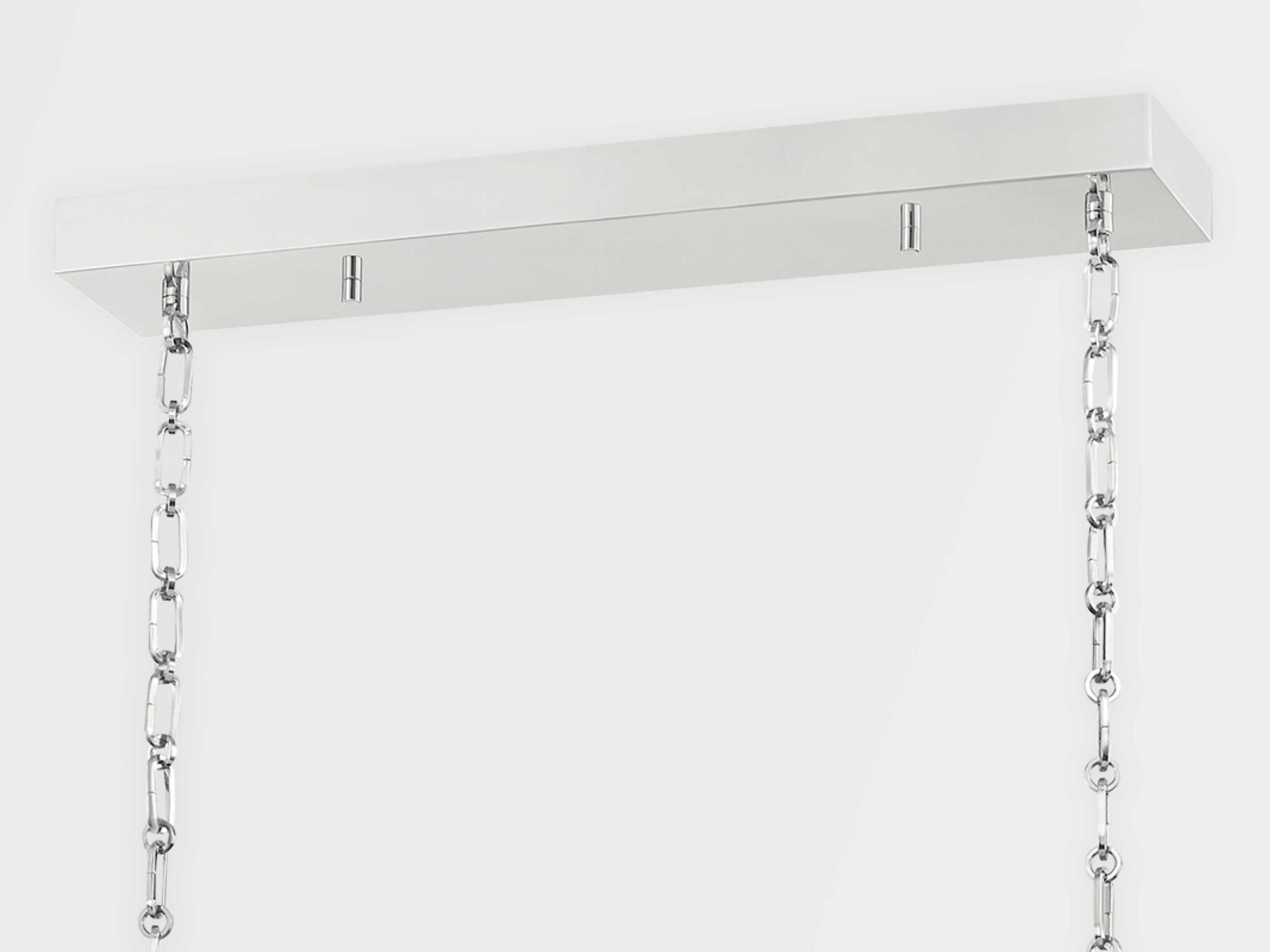 Hudson Valley Lindley 1-Light Polished Nickel Etched Glass LED Island Pendant