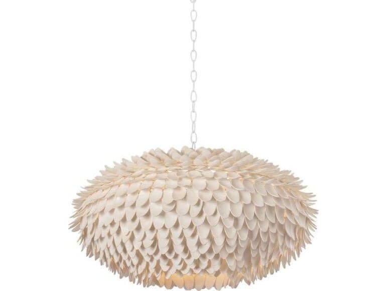 Hudson Valley Alsen 6-Light White Plaster Round Pendant