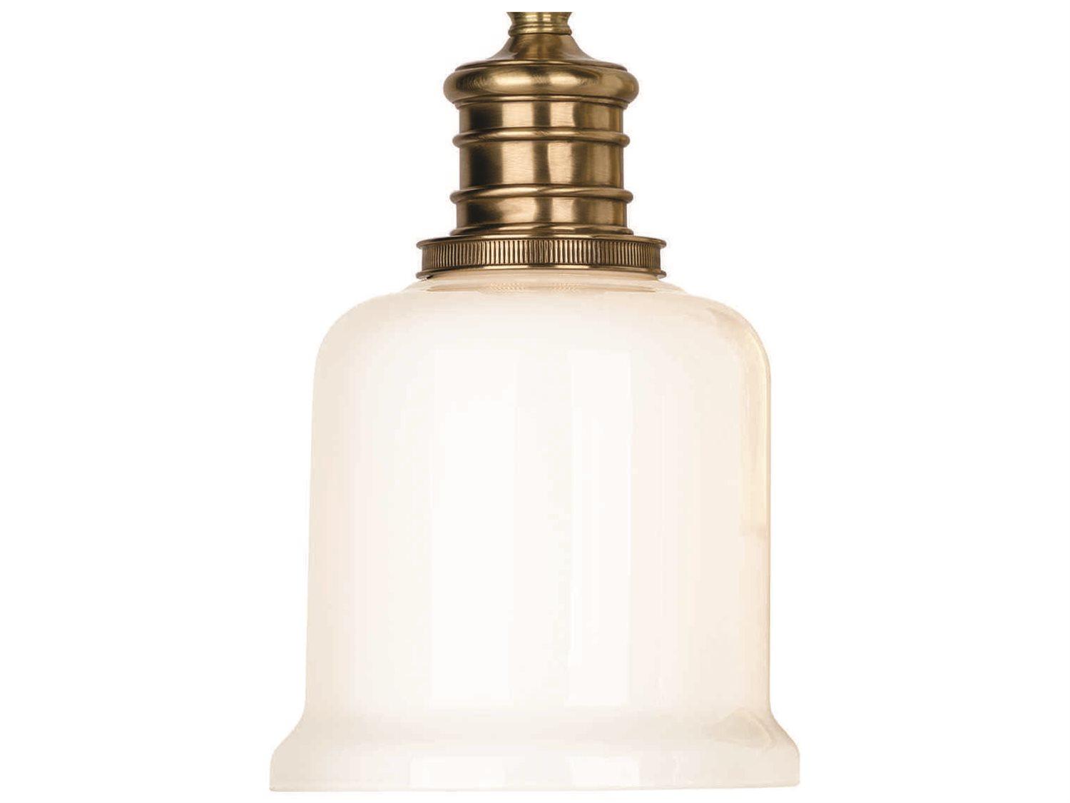 Hudson Valley Keswick 2-Light Aged Brass Off White Glass Vanity Light