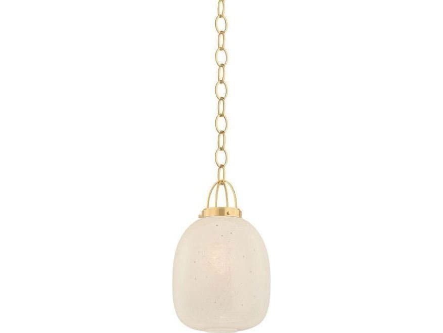 Hudson Valley Enosburg 1-Light Aged Brass Round Pendant