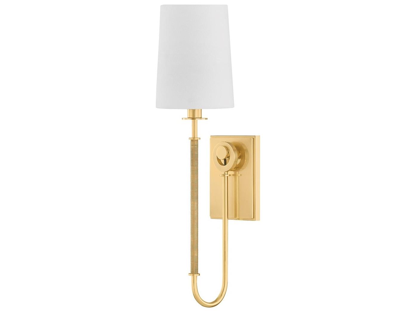 Hudson Valley Glenmont 1-Light Aged Brass Wall Sconce