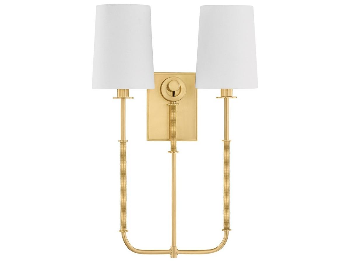 Hudson Valley Glenmont 2-Light Aged Brass Wall Sconce