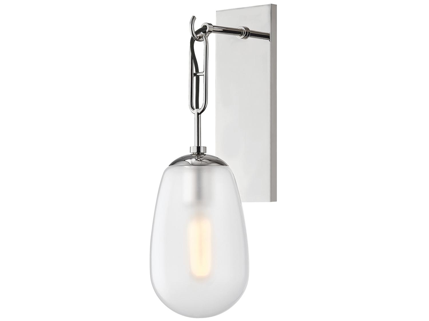 Hudson Valley Bruckner 1-Light Polished Nickel Wall Sconce