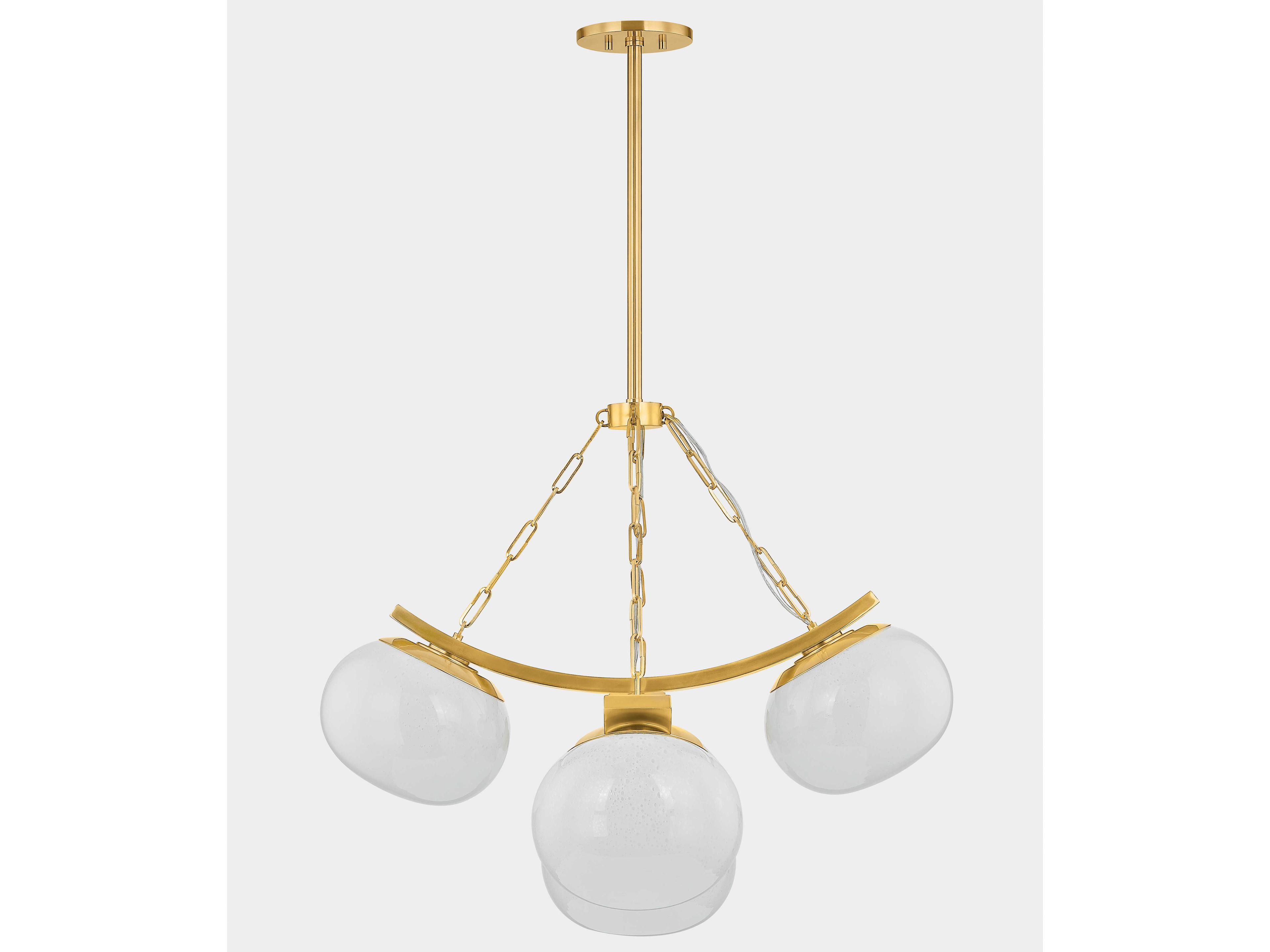 Hudson Valley Duxbury 5-Light Aged Brass Globe Chandelier