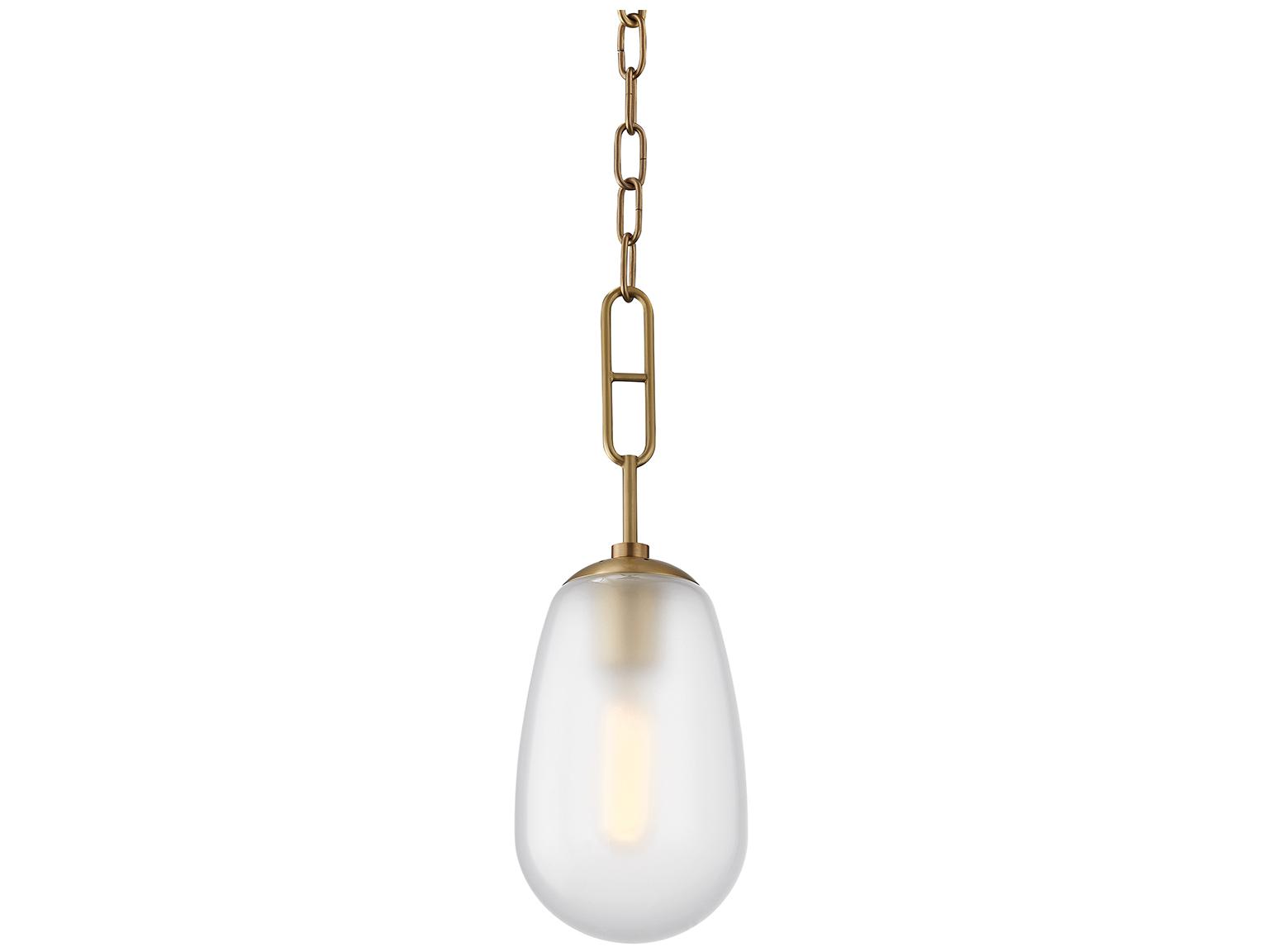 Hudson Valley Bruckner 1-Light Aged Brass Mini Pendant