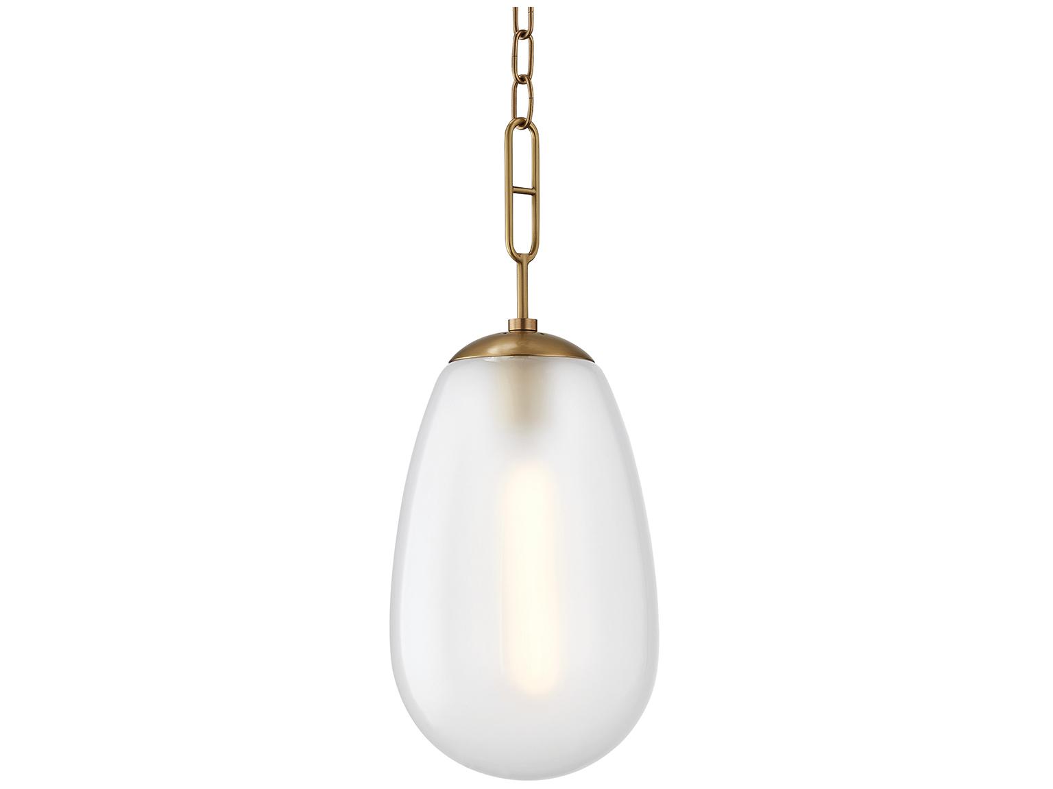 Hudson Valley Bruckner 1-Light Aged Brass Mini Pendant