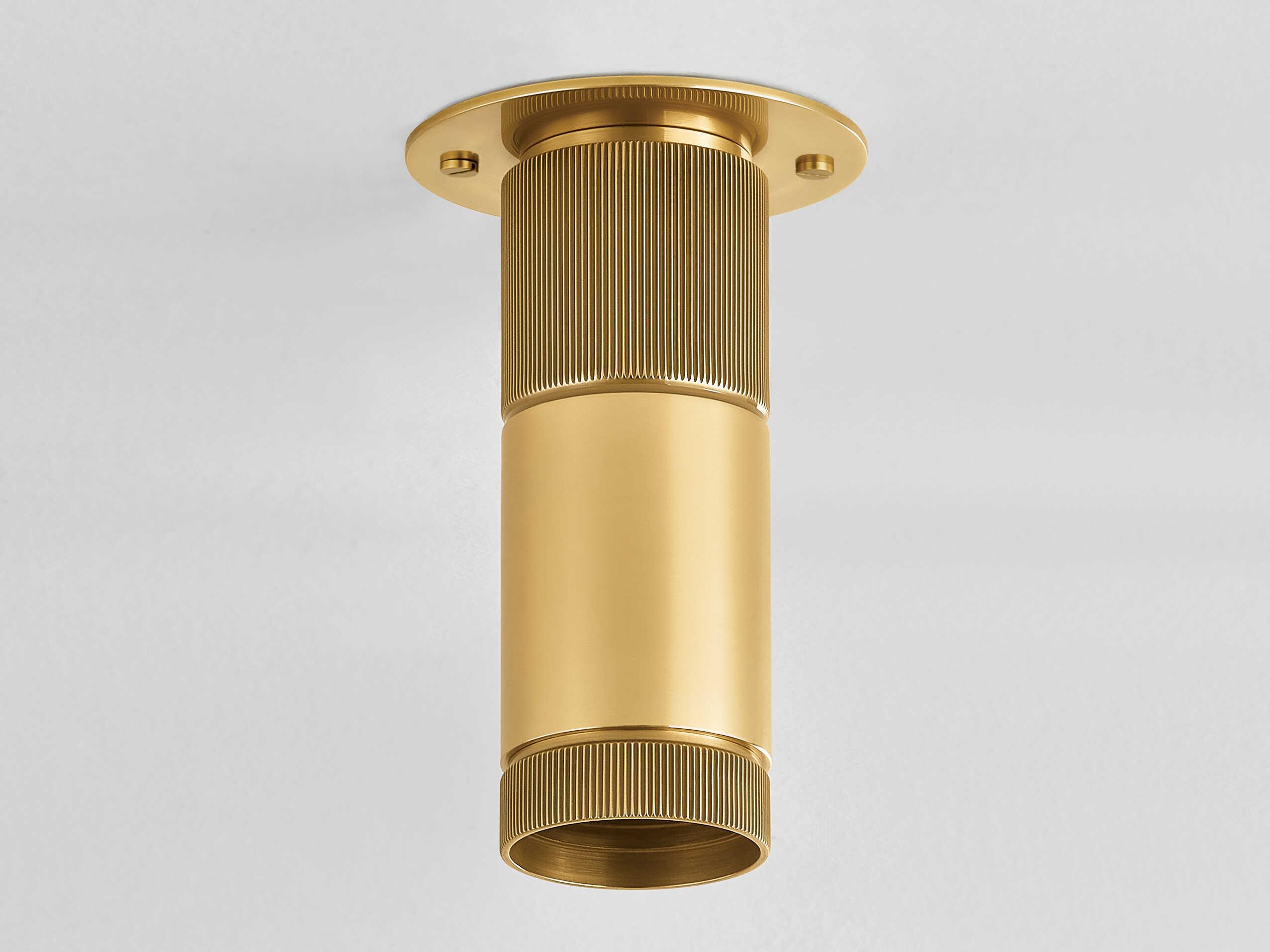 Hudson Valley Dighton 1-Light Aged Brass Cylinder Flush Mount