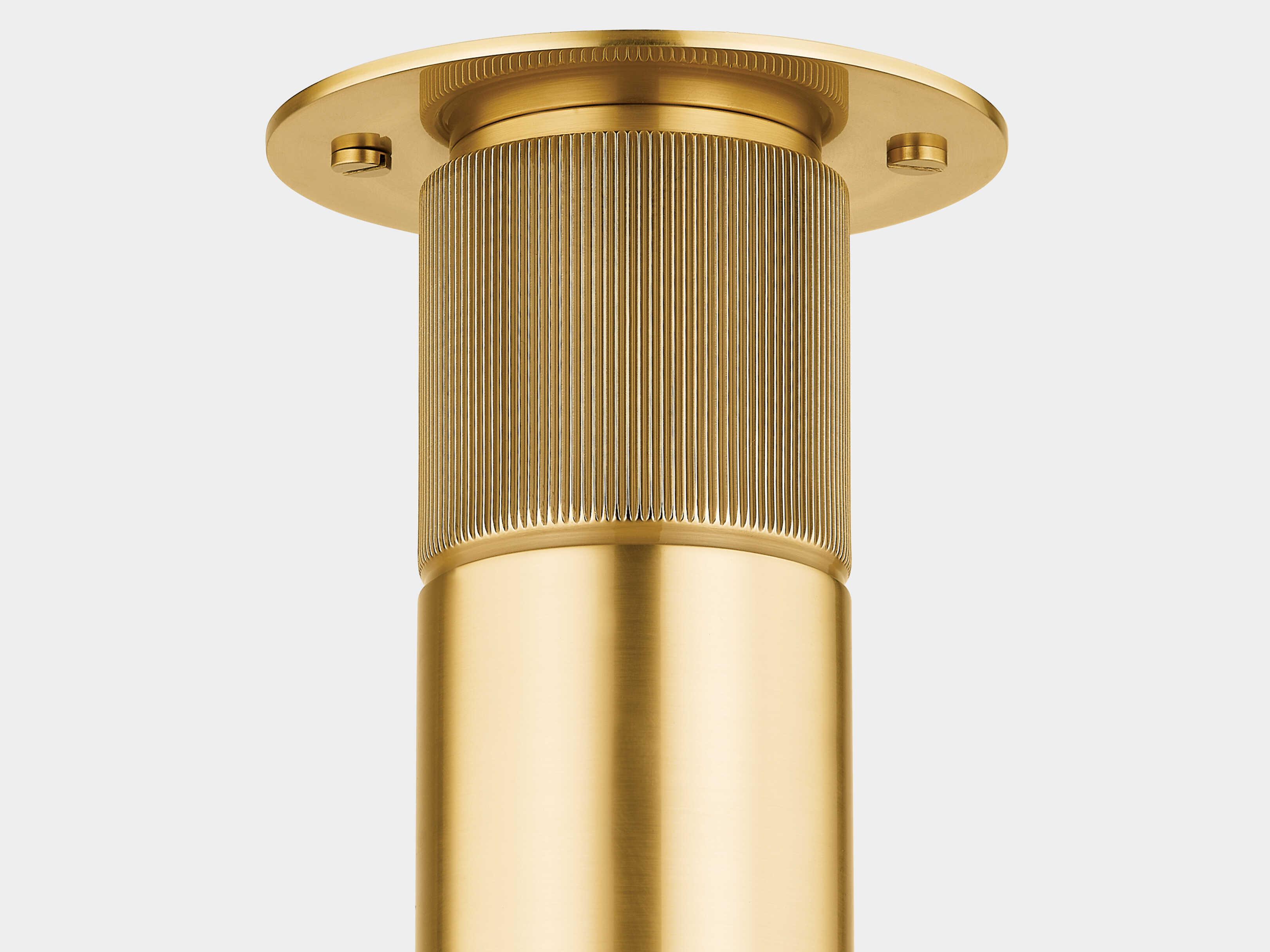 Hudson Valley Dighton 1-Light Aged Brass Cylinder Flush Mount