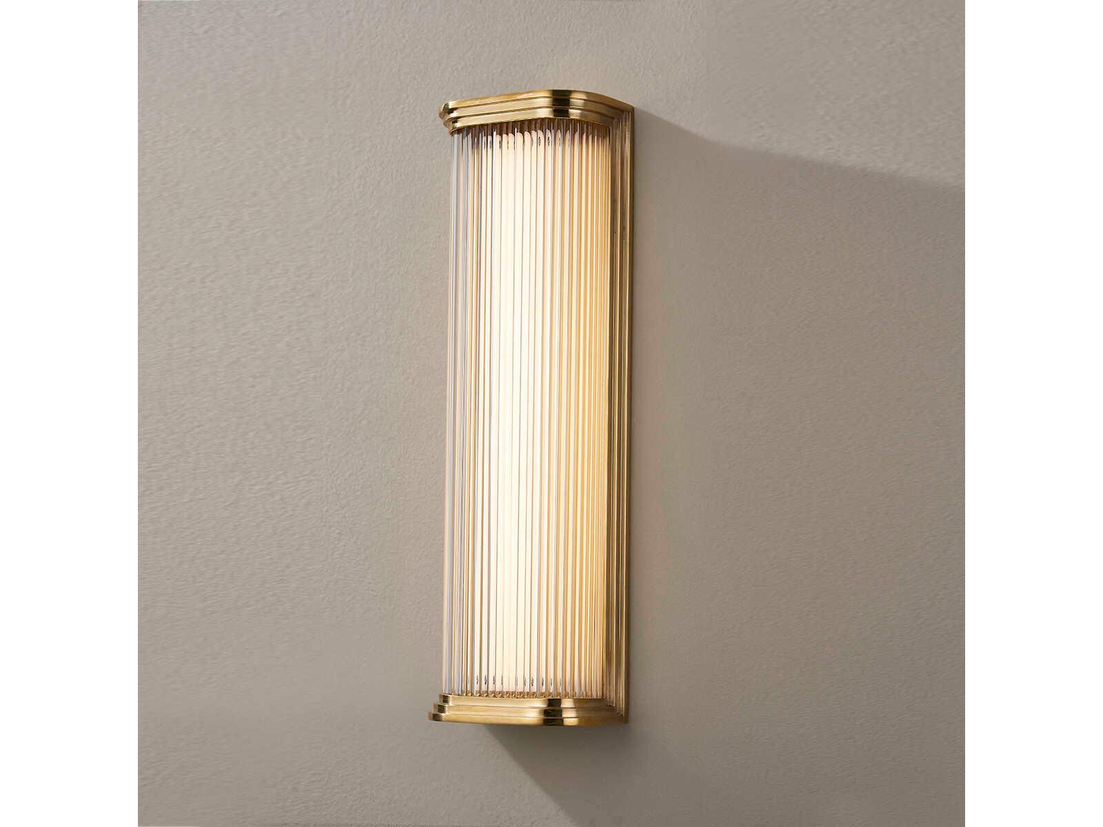 Hudson Valley Newburgh 1-Light Aged Brass Glass LED Wall Sconce