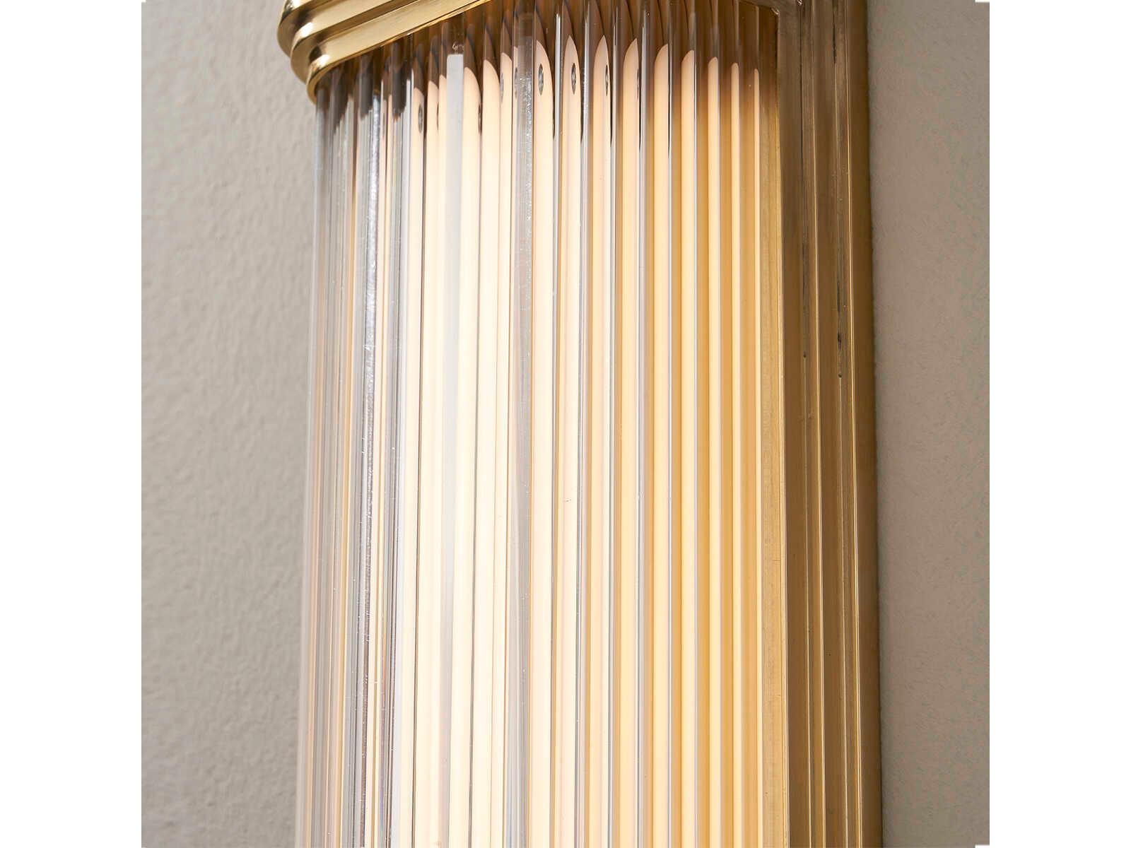 Hudson Valley Newburgh 1-Light Aged Brass Glass LED Wall Sconce