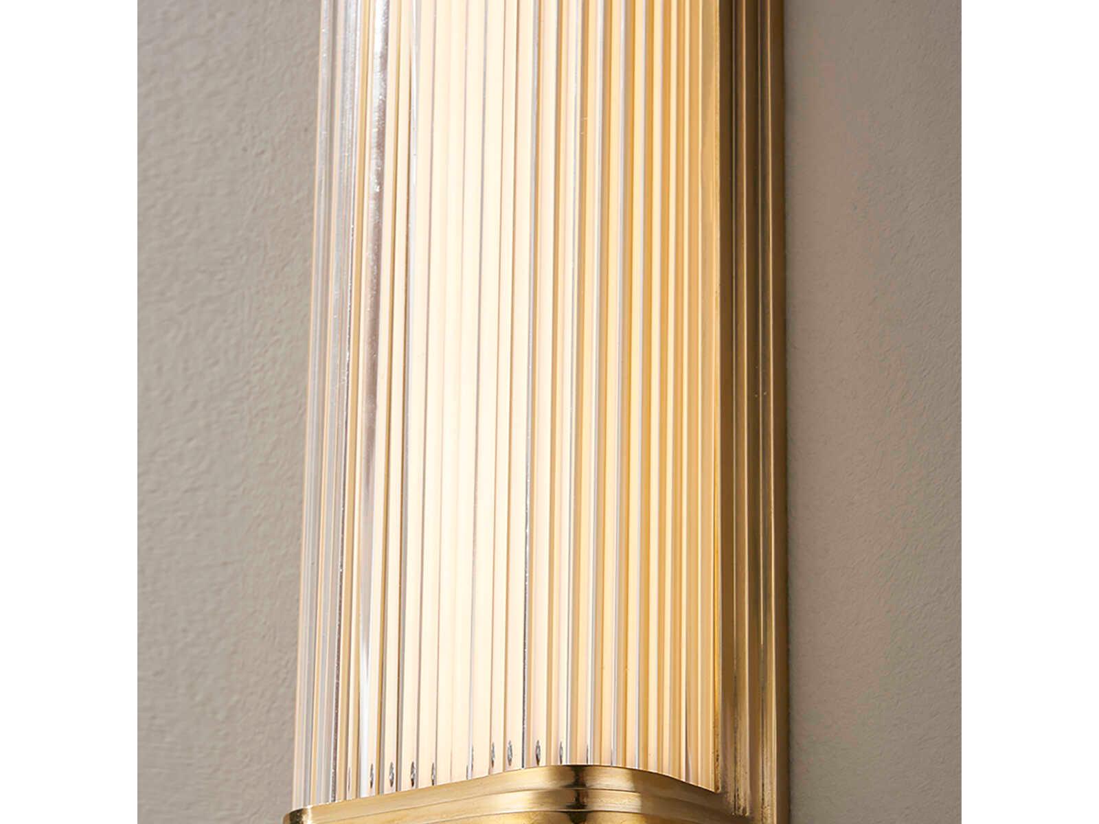 Hudson Valley Newburgh 1-Light Aged Brass Glass LED Wall Sconce