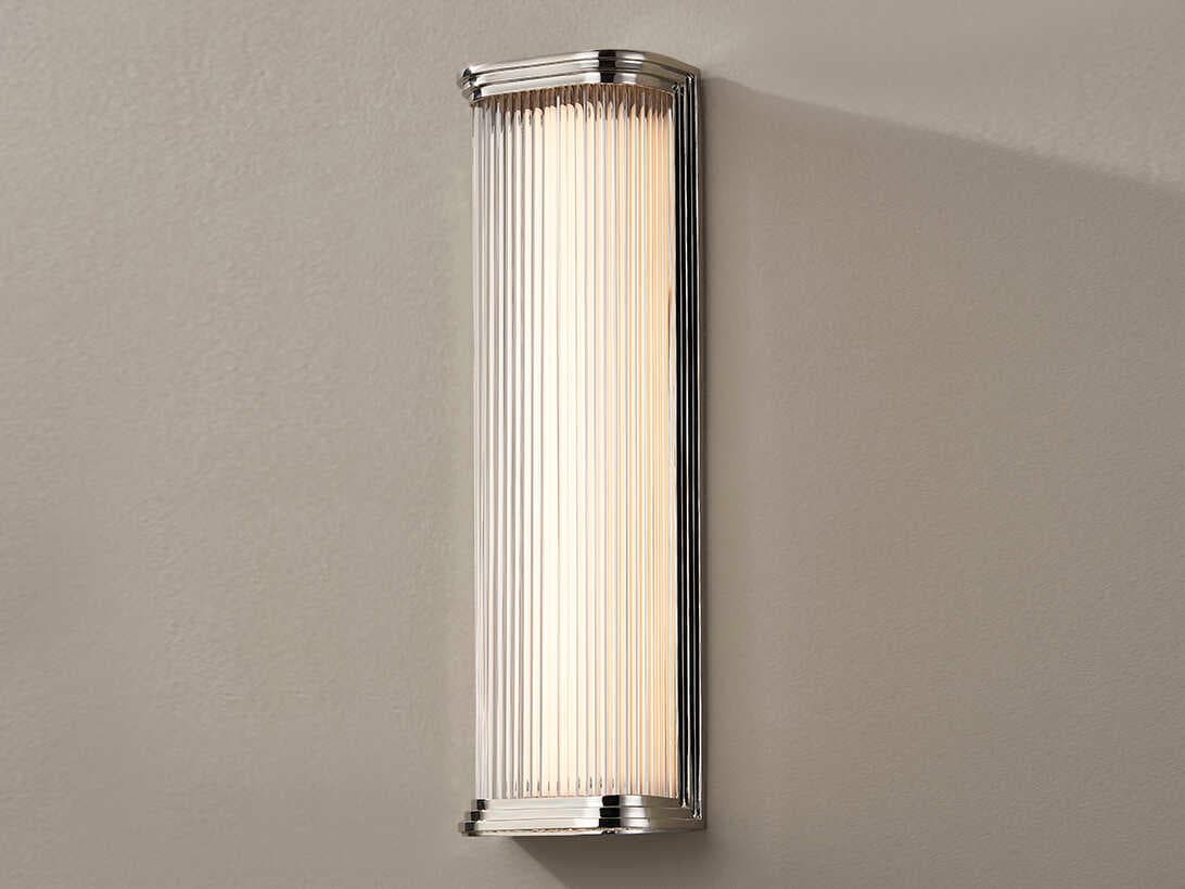 Hudson Valley Newburgh 1-Light Polished Nickel Glass LED Wall Sconce