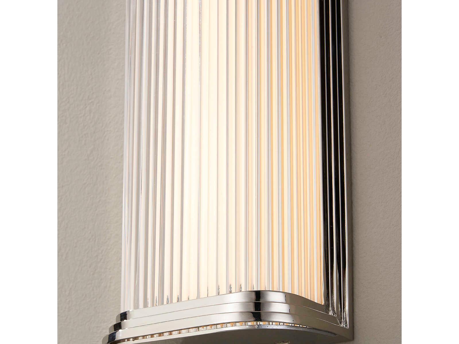 Hudson Valley Newburgh 1-Light Polished Nickel Glass LED Wall Sconce