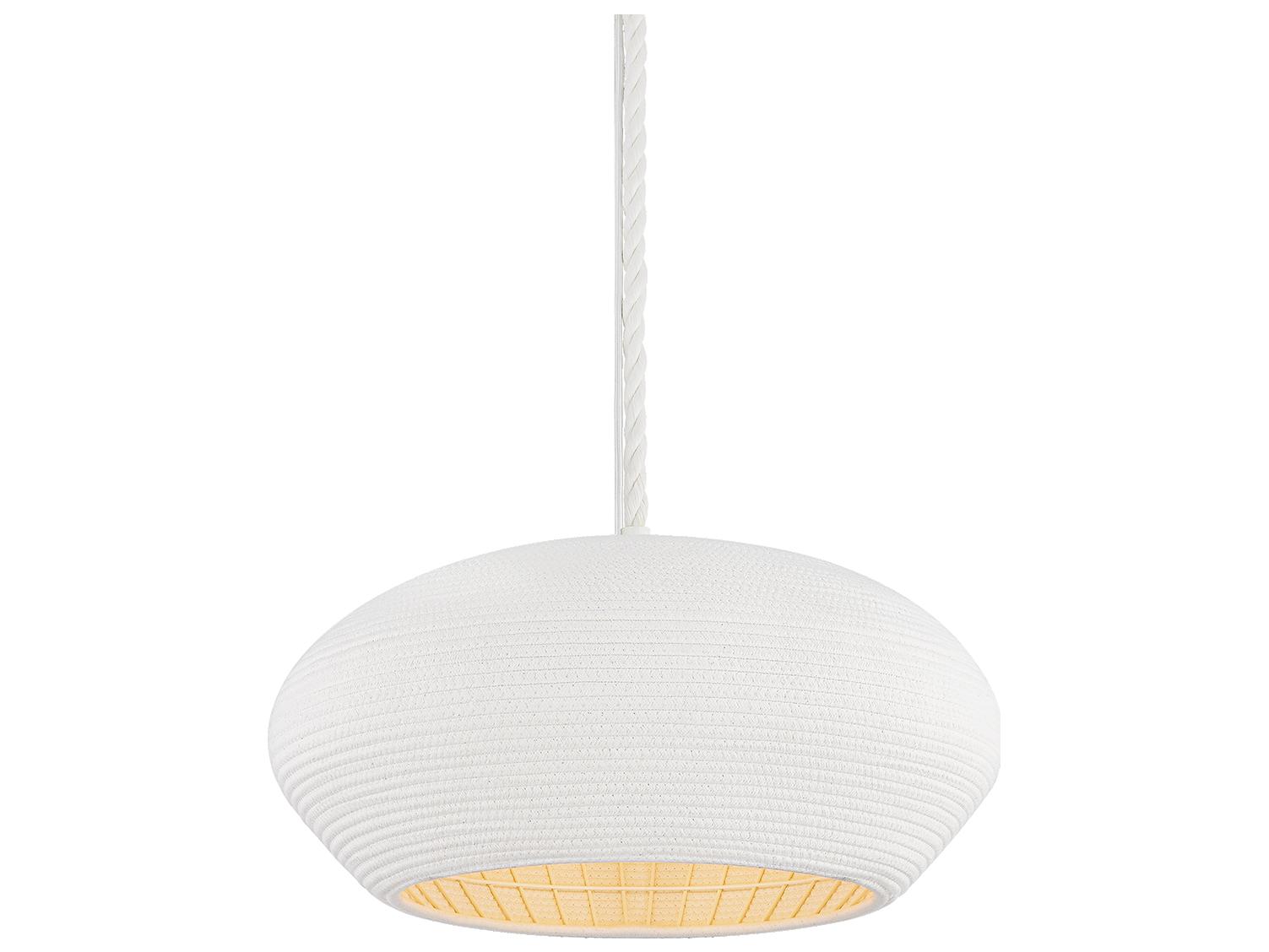 Hudson Valley Ferndale 1-Light Gesso White Pendant