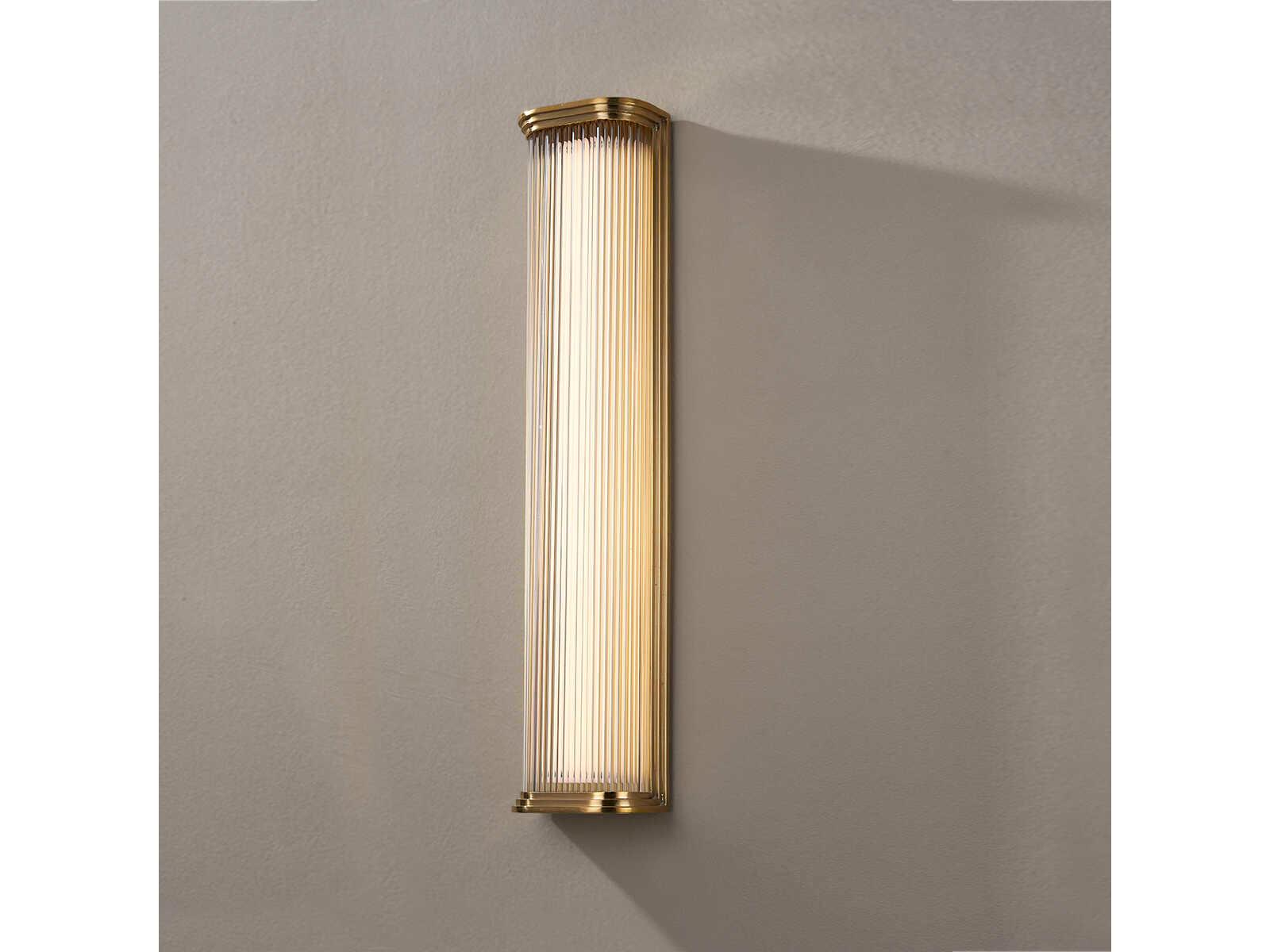 Hudson Valley Newburgh 1-Light Aged Brass Glass LED Wall Sconce