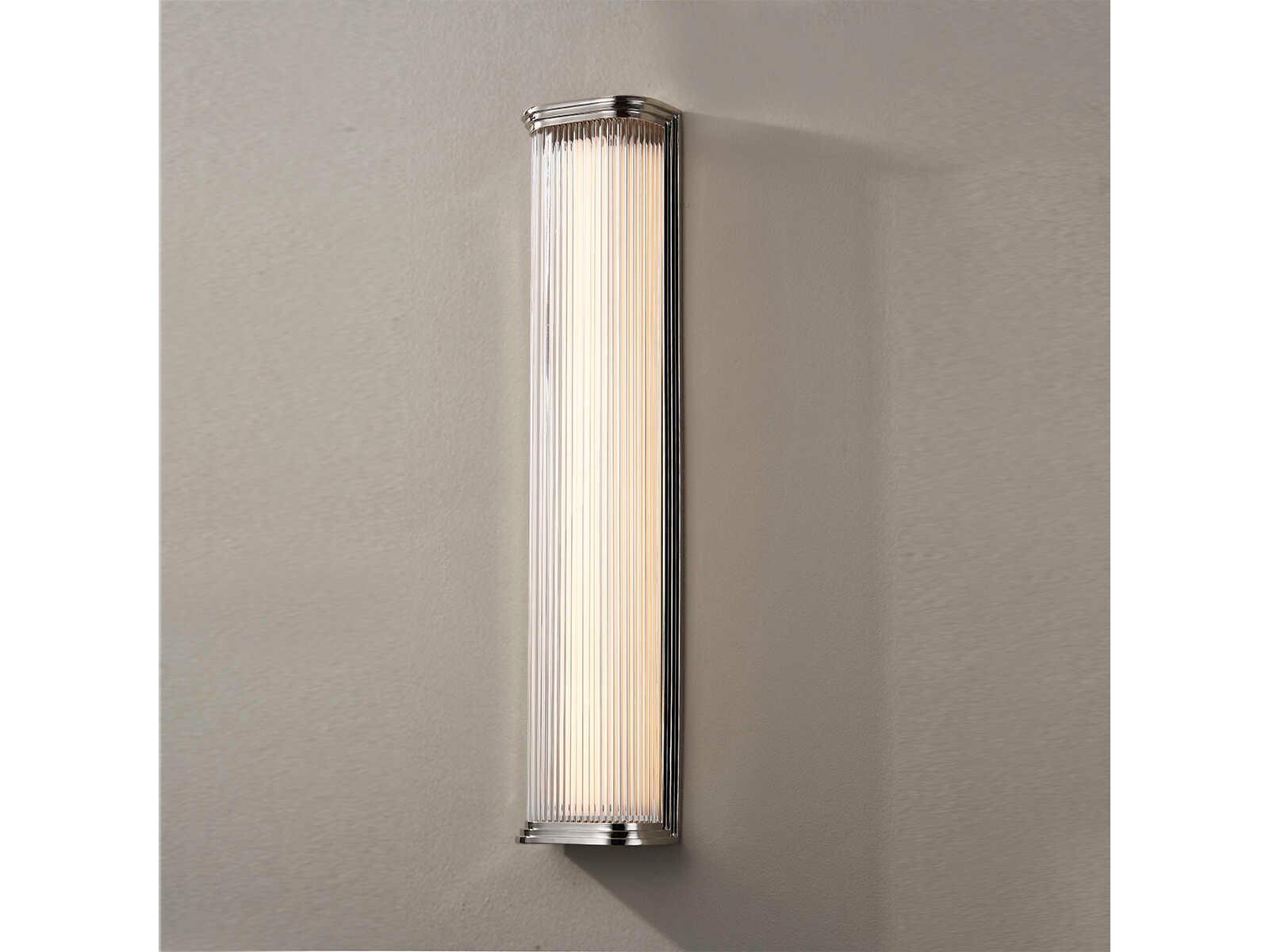 Hudson Valley Newburgh 1-Light Polished Nickel Glass LED Wall Sconce