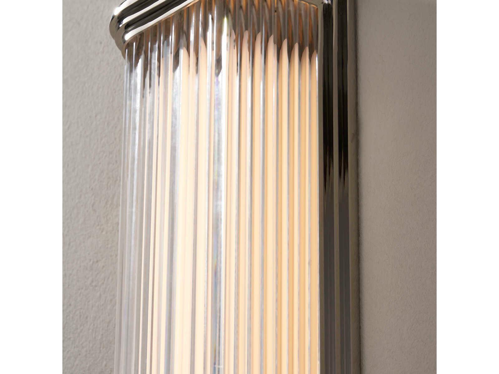 Hudson Valley Newburgh 1-Light Polished Nickel Glass LED Wall Sconce