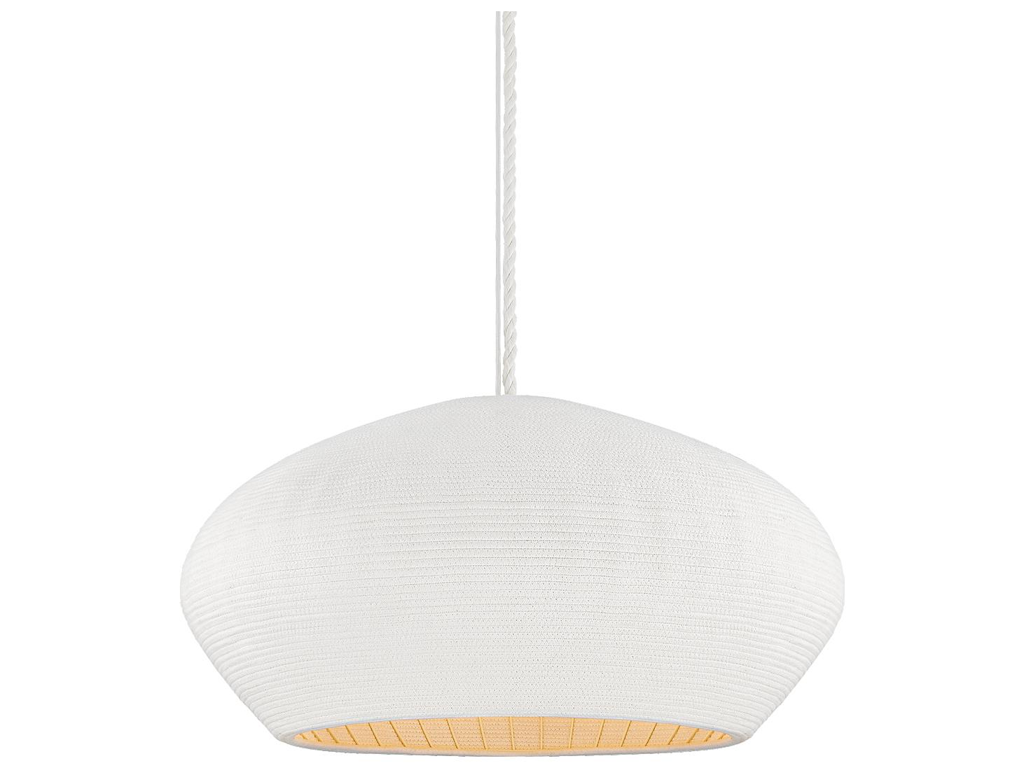 Hudson Valley Ferndale 1-Light Gesso White Pendant