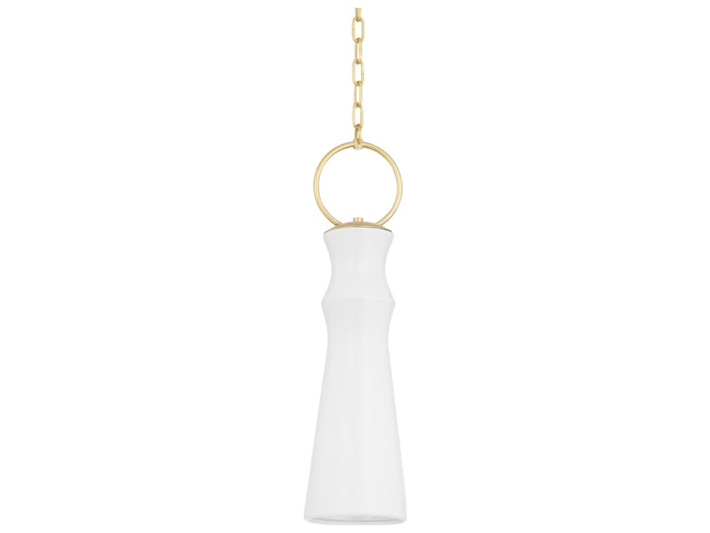 Hudson Valley Borden 1-Light Aged Brass Mini Pendant