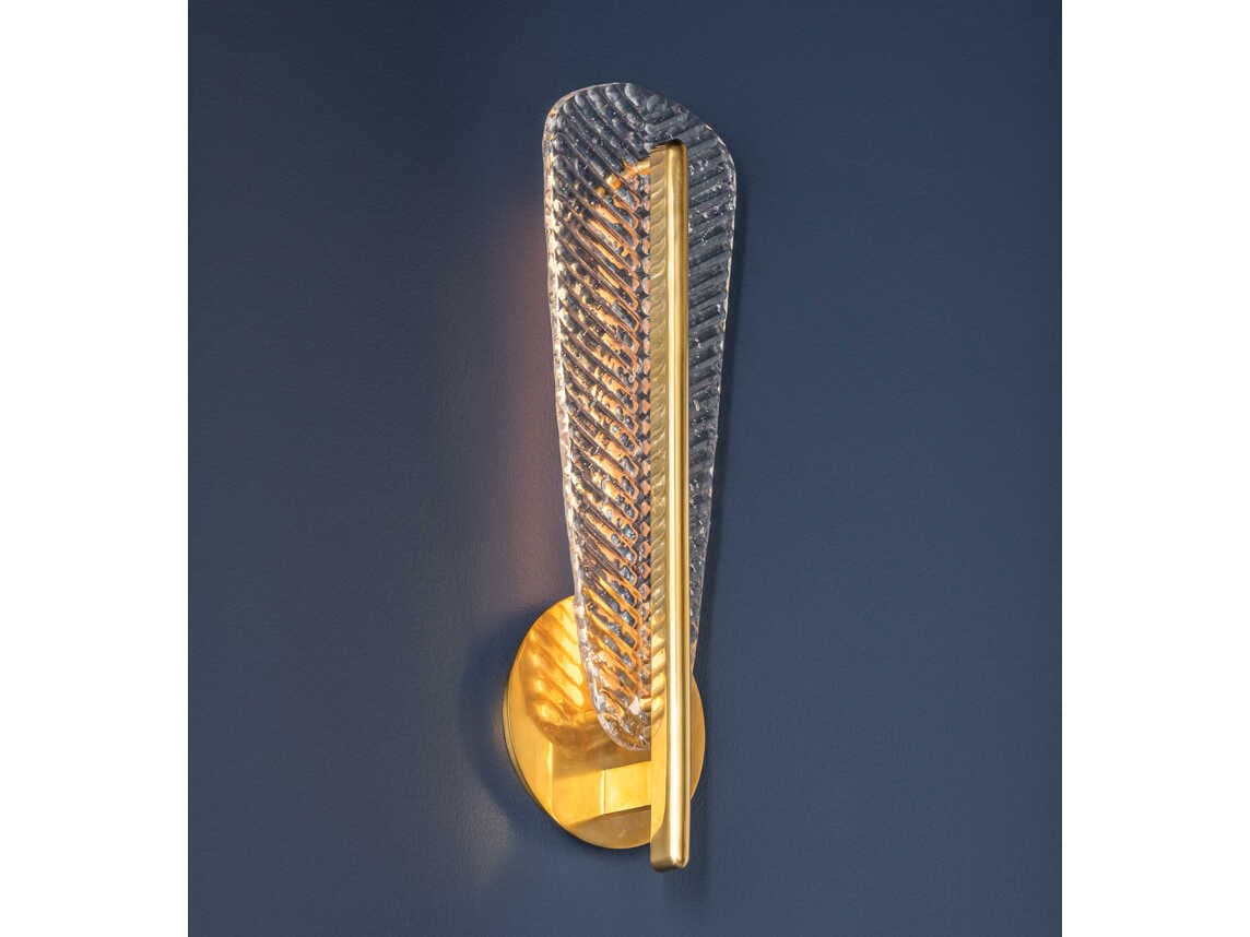 Hudson Valley Passaic 1-Light Aged Brass Wall Sconce