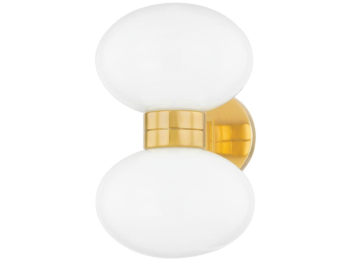 Hudson Valley Otsego 2-Light Aged Brass Wall Sconce