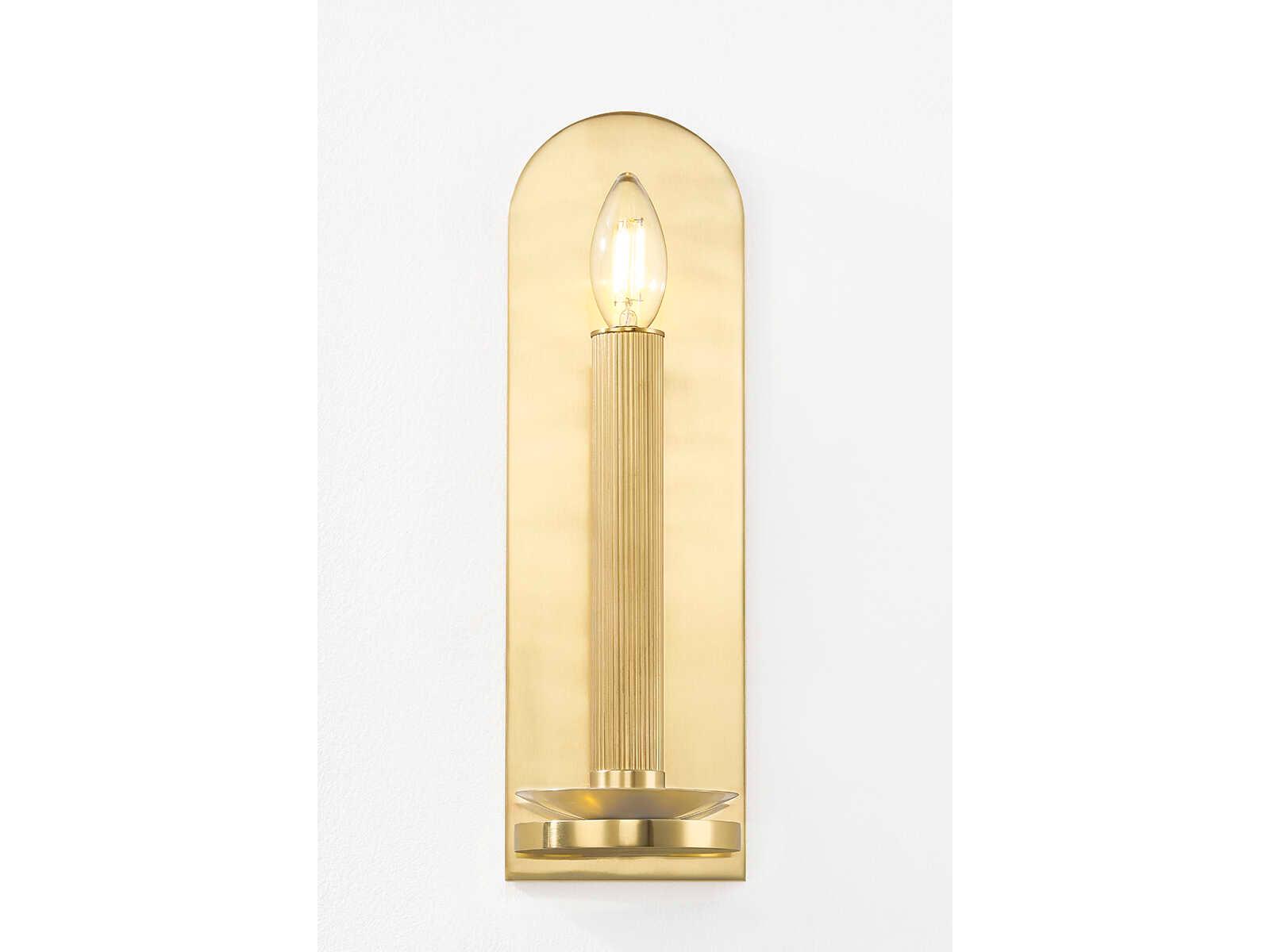 Hudson Valley Lindenhurst 1-Light Aged Brass Wall Sconce
