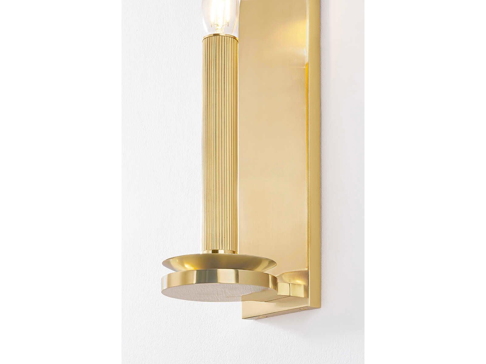 Hudson Valley Lindenhurst 1-Light Aged Brass Wall Sconce