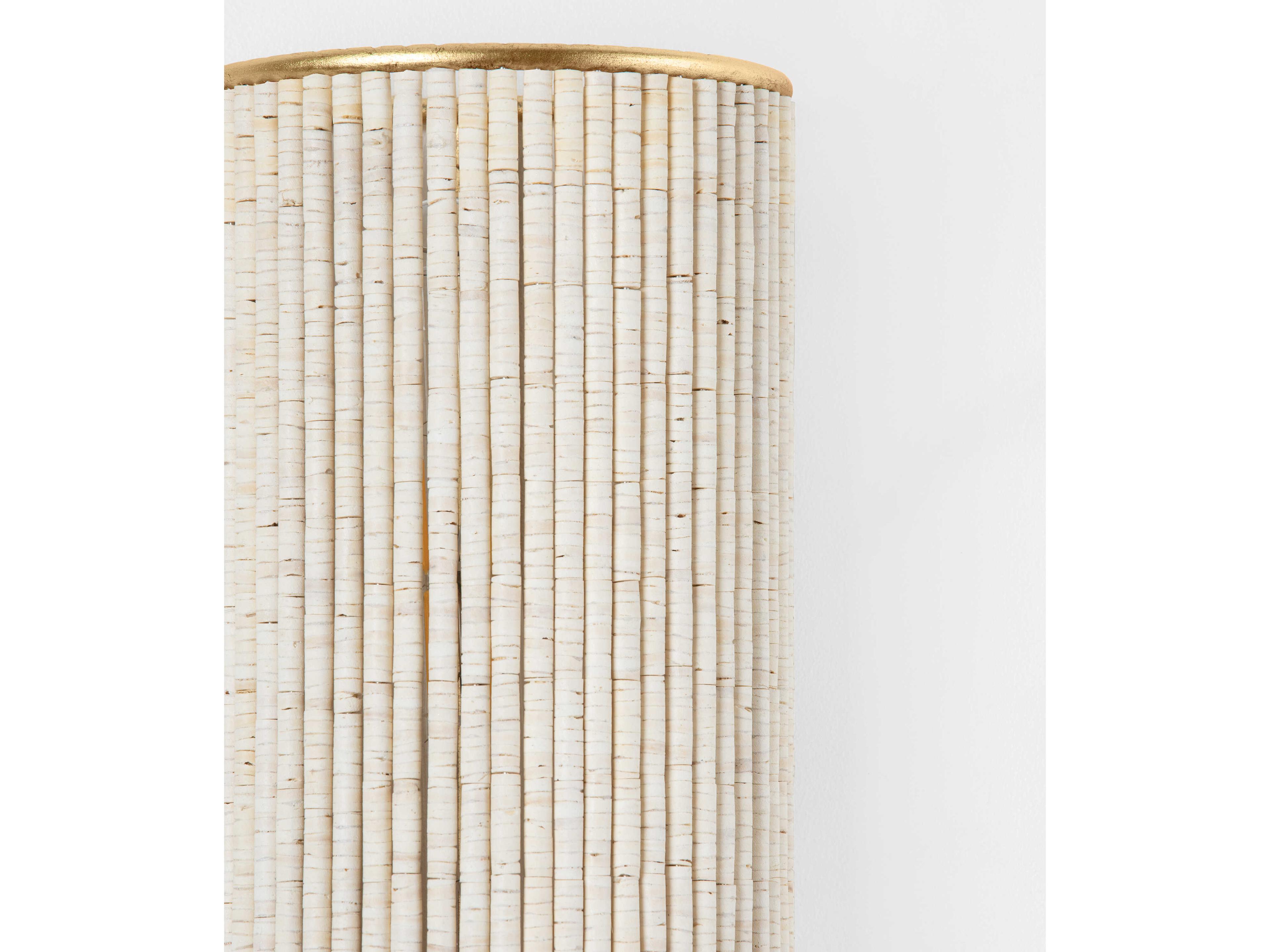 Hudson Valley Hampden 1-Light Vintage Gold Leaf Wall Sconce