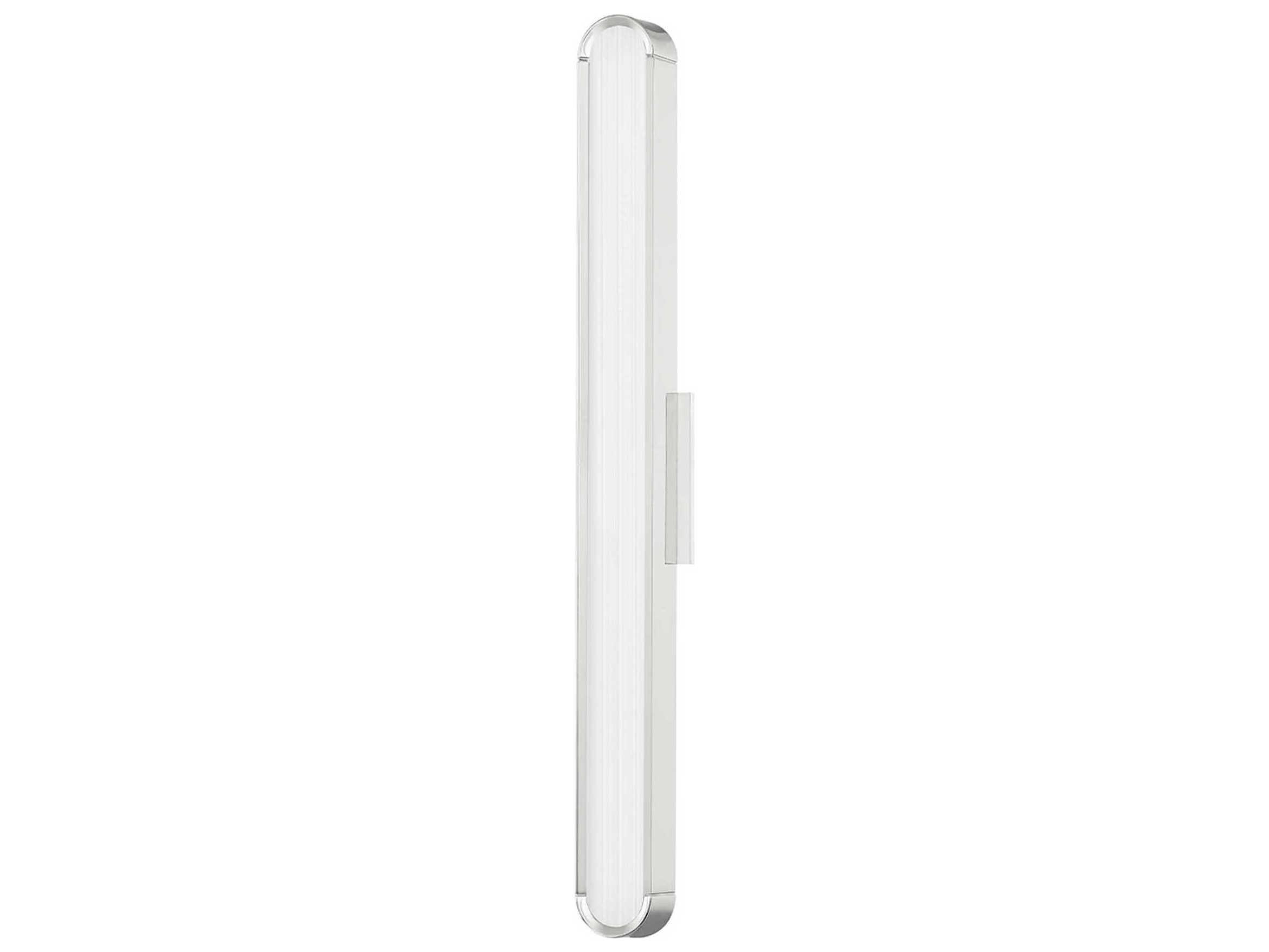 Hudson Valley Starkey 1-Light Polished Nickel Clear Glass LED Vanity Light