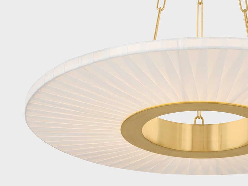 Hudson Valley Prattsburgh 1-Light Aged Brass Round Pendant