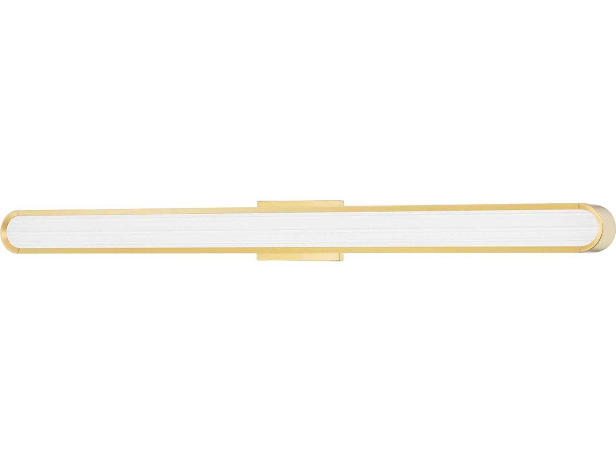 Hudson Valley Starkey 1-Light Aged Brass Clear Glass LED Vanity Light