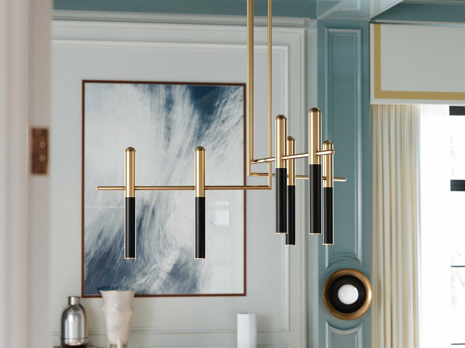 Hudson Valley Thurston 6-Light Aged Old Bronze Clear Glass LED Chandelier