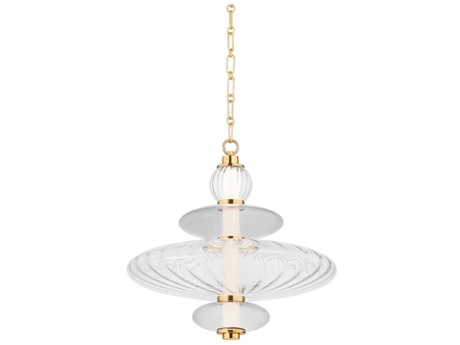 Hudson Valley Williams 1-Light Aged Brass Pendant