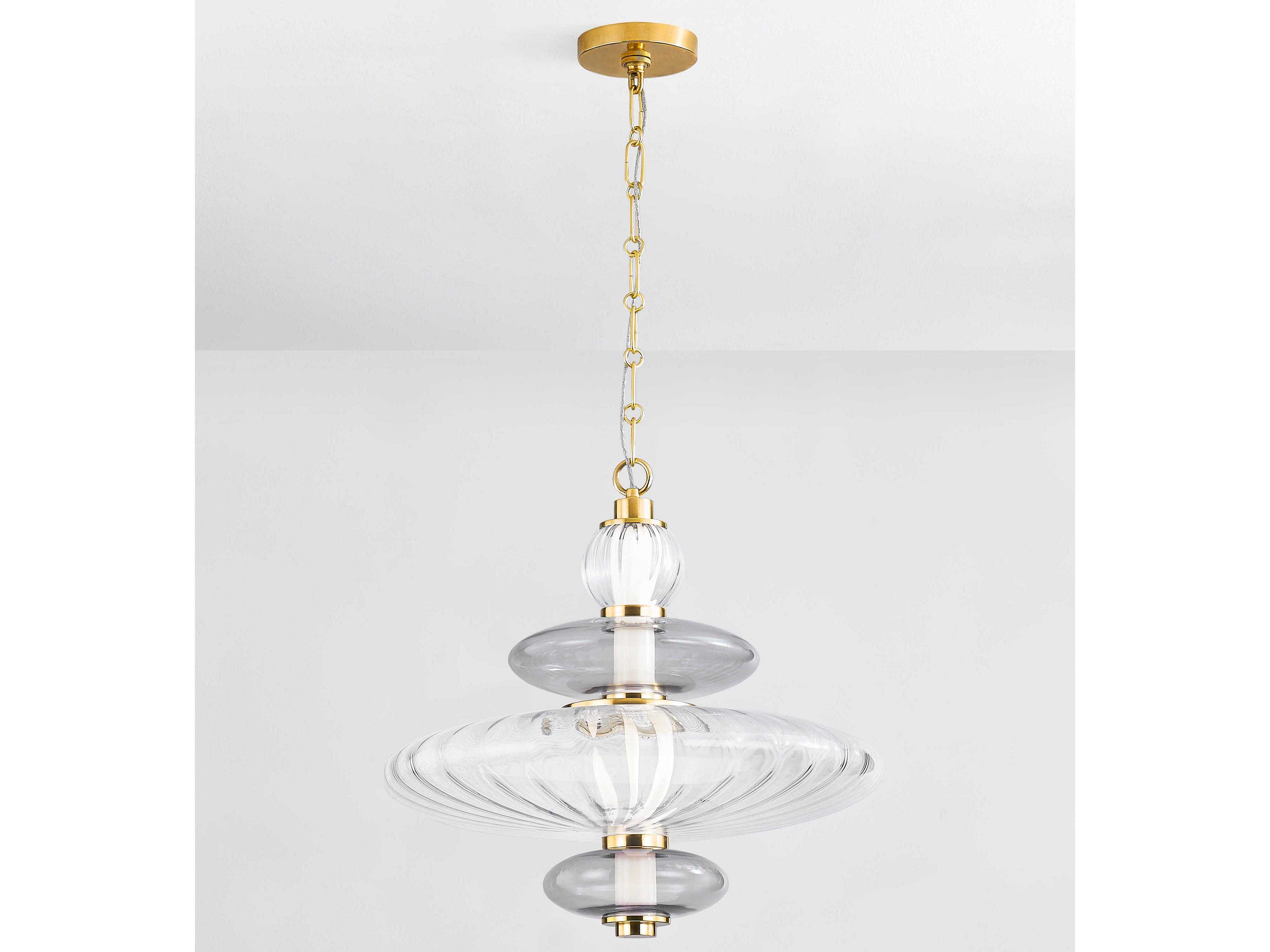 Hudson Valley Williams 1-Light Aged Brass Pendant