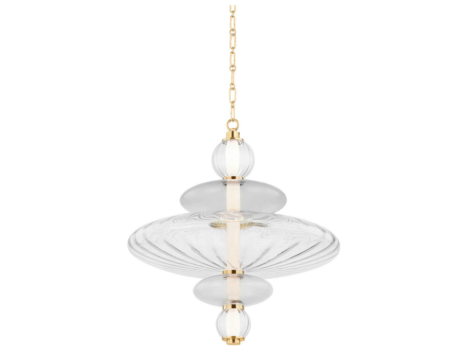 Hudson Valley Williams 1-Light Aged Brass Pendant