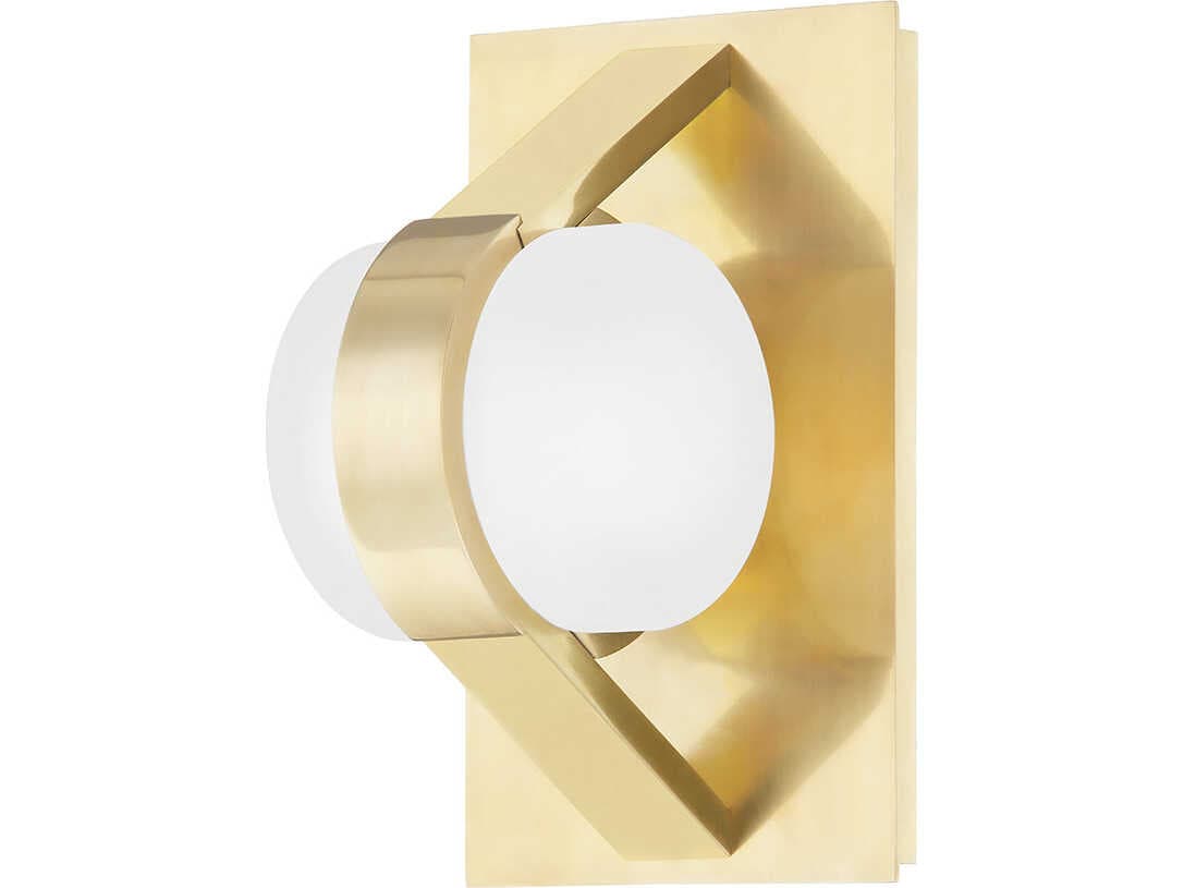 Hudson Valley Orbit 1-Light Aged Brass LED Wall Sconce