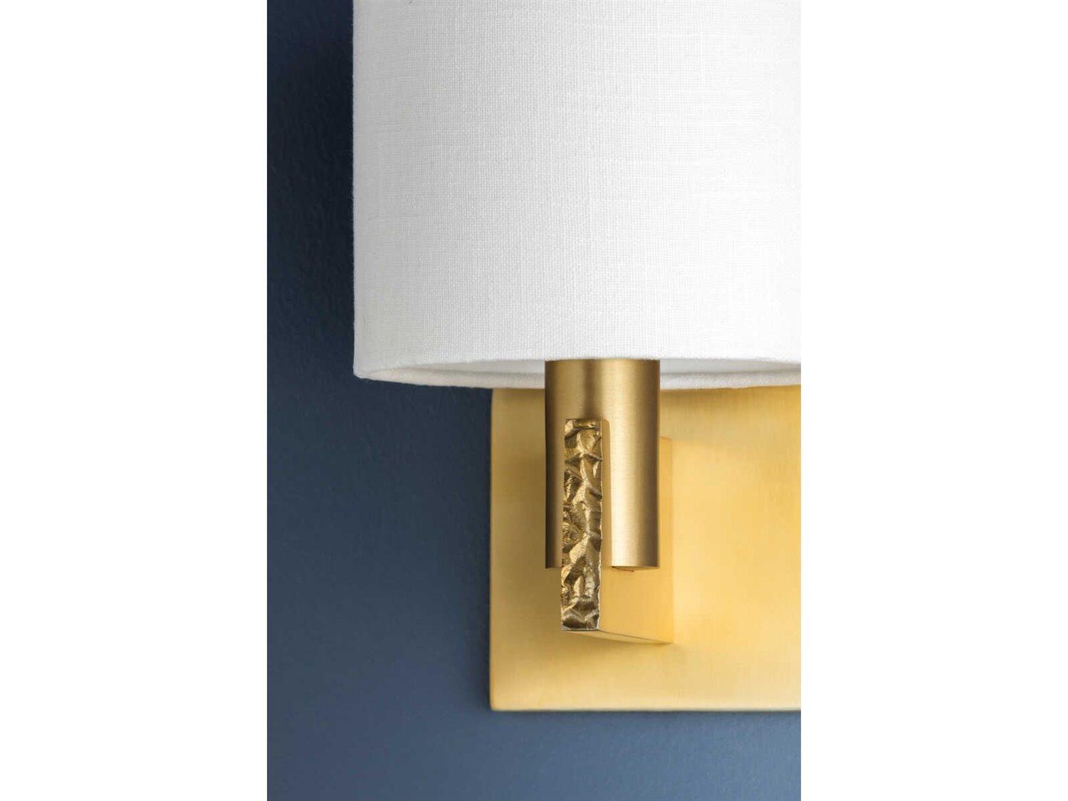 Hudson Valley Brampton 1-Light Aged Brass Wall Sconce