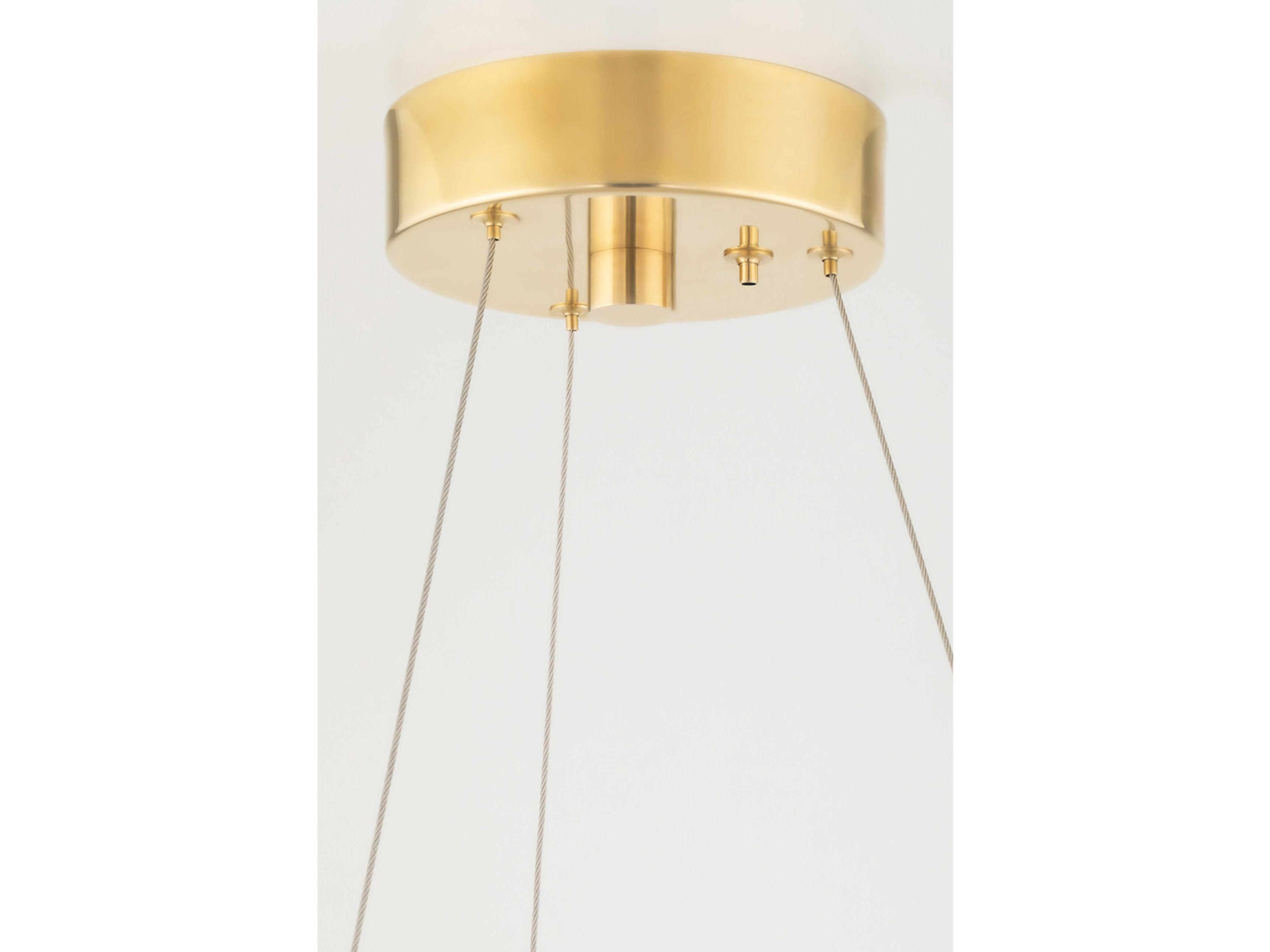 Hudson Valley Orbit 6-Light Aged Brass LED Candelabra Geometric Sputnik Chandelier