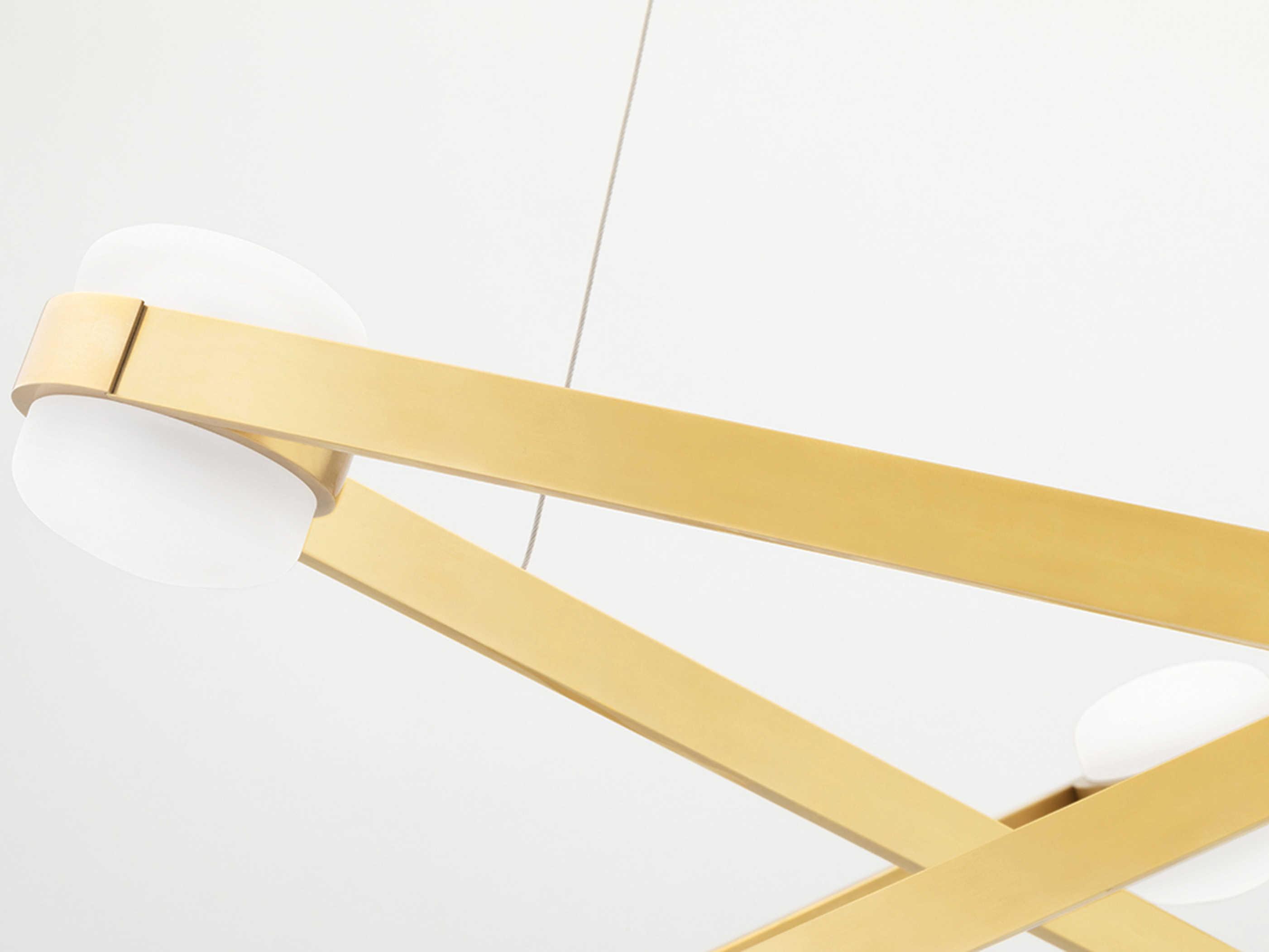 Hudson Valley Orbit 12-Light Aged Brass LED Candelabra Geometric Sputnik Chandelier