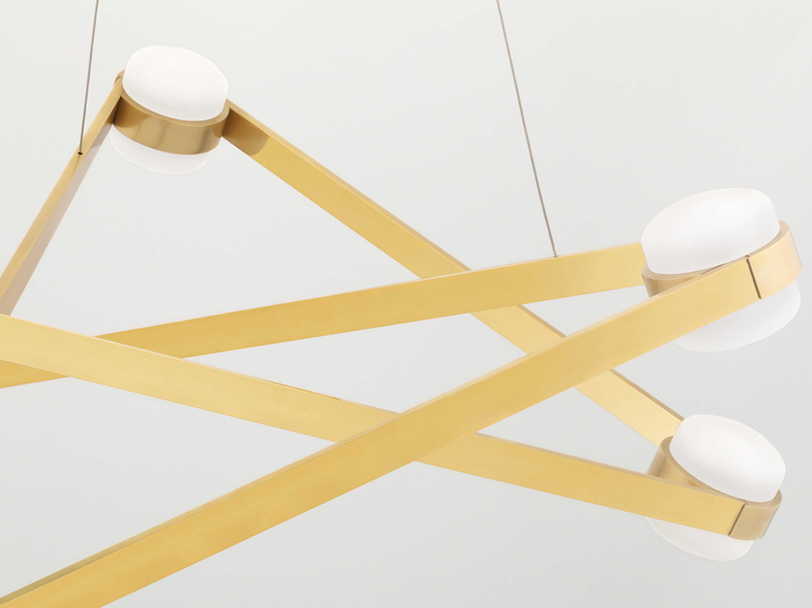 Hudson Valley Orbit 12-Light Aged Brass LED Candelabra Geometric Sputnik Chandelier