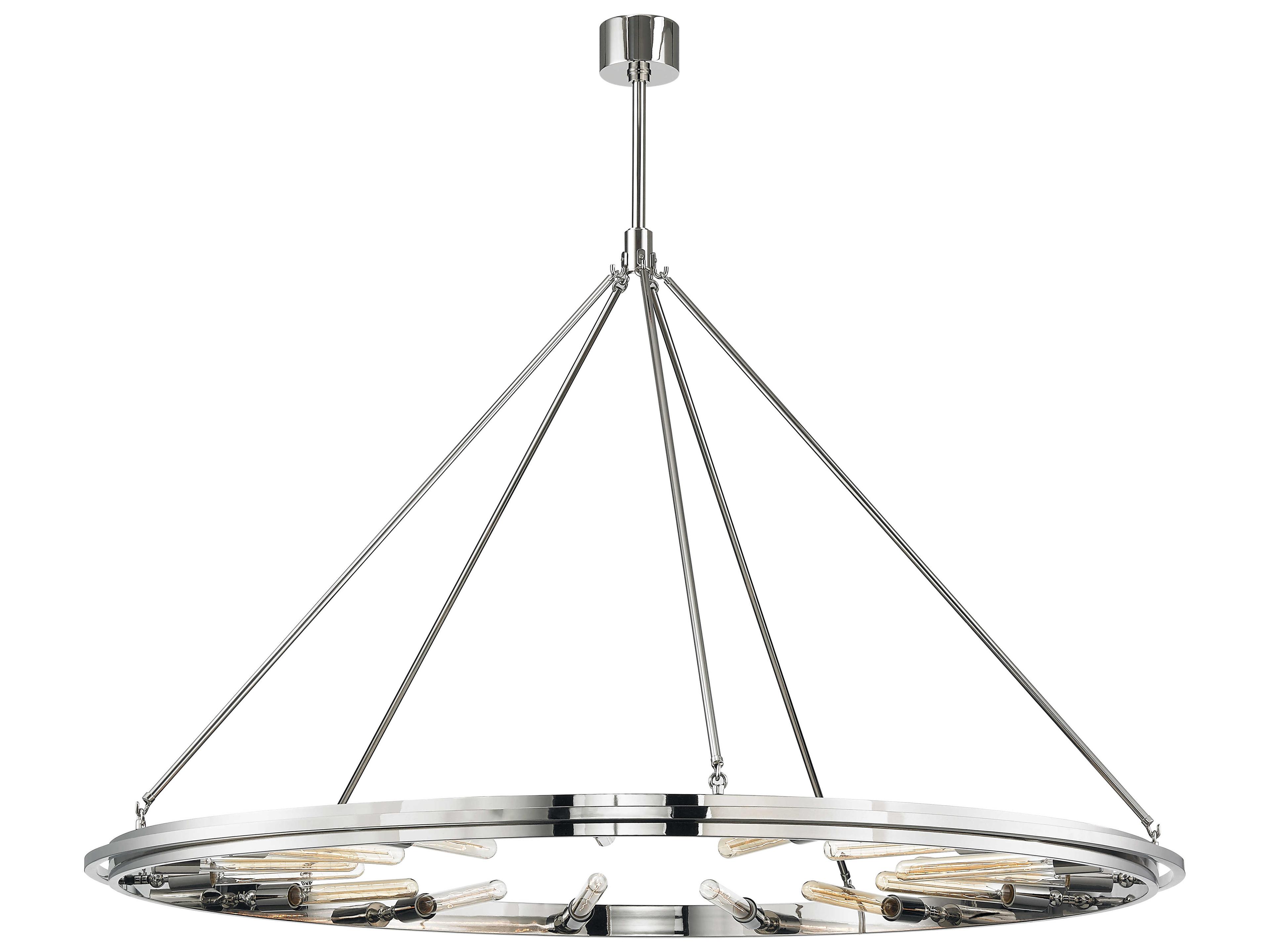 Hudson Valley Chambers 15-Light Polished Nickel Round Chandelier