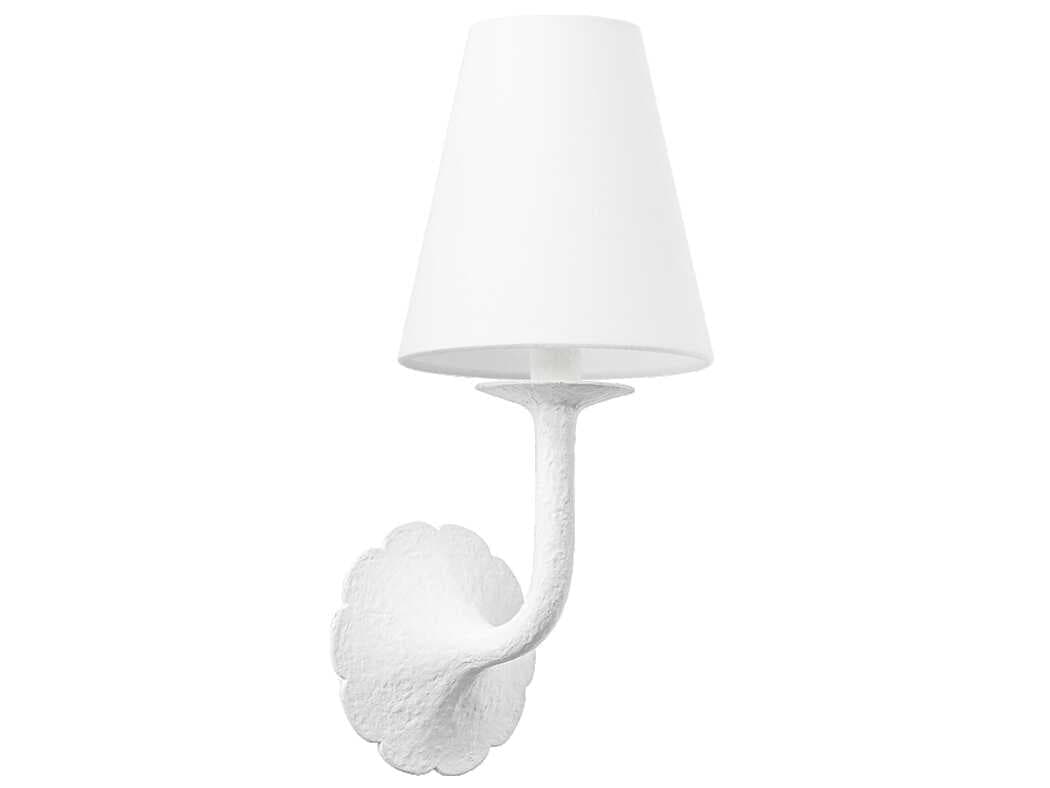 Hudson Valley Winnipeg 1-Light White Plaster Wall Sconce