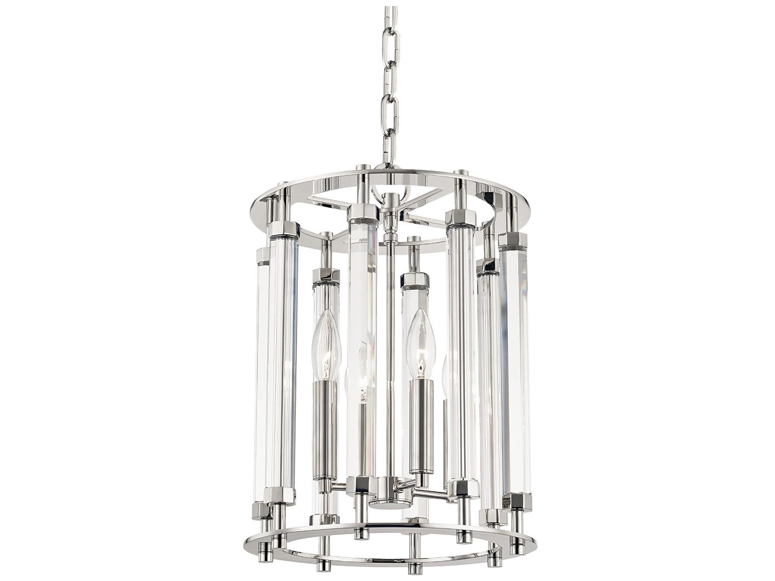 Hudson Valley Haddon 4-Light Polished Nickel Cylinder Mini Pendant