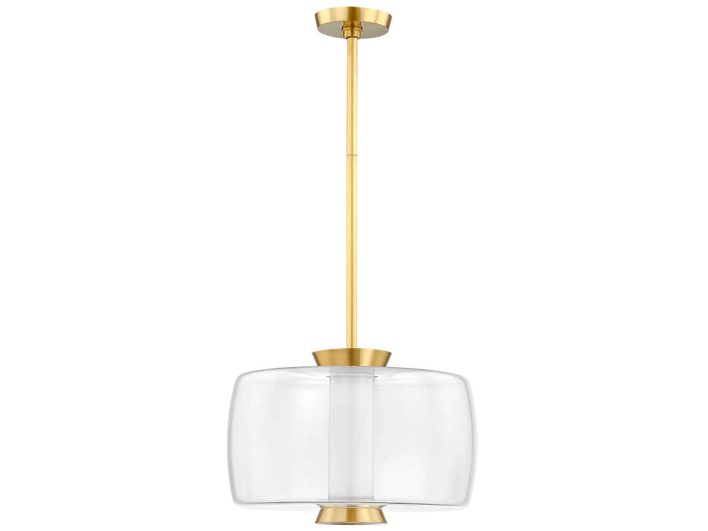 Hudson Valley Beau 1-Light Aged Brass Pendant