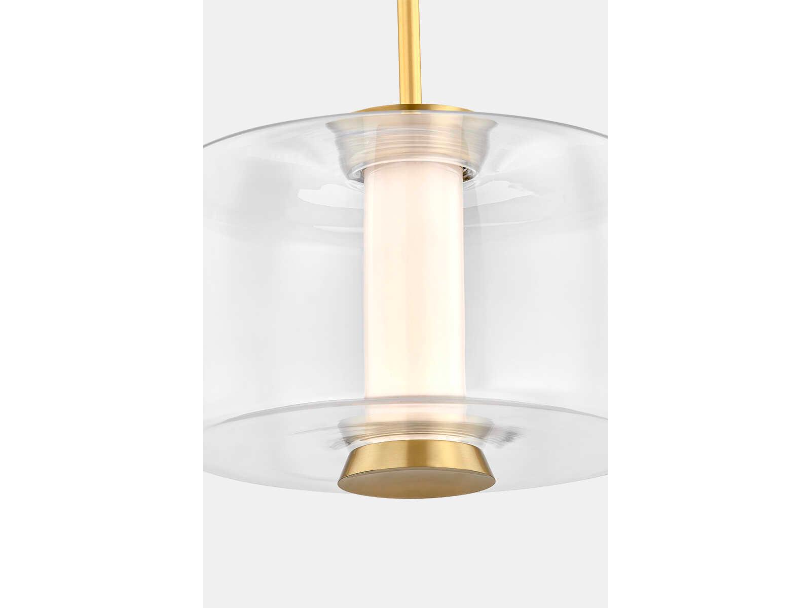 Hudson Valley Beau 1-Light Aged Brass Pendant