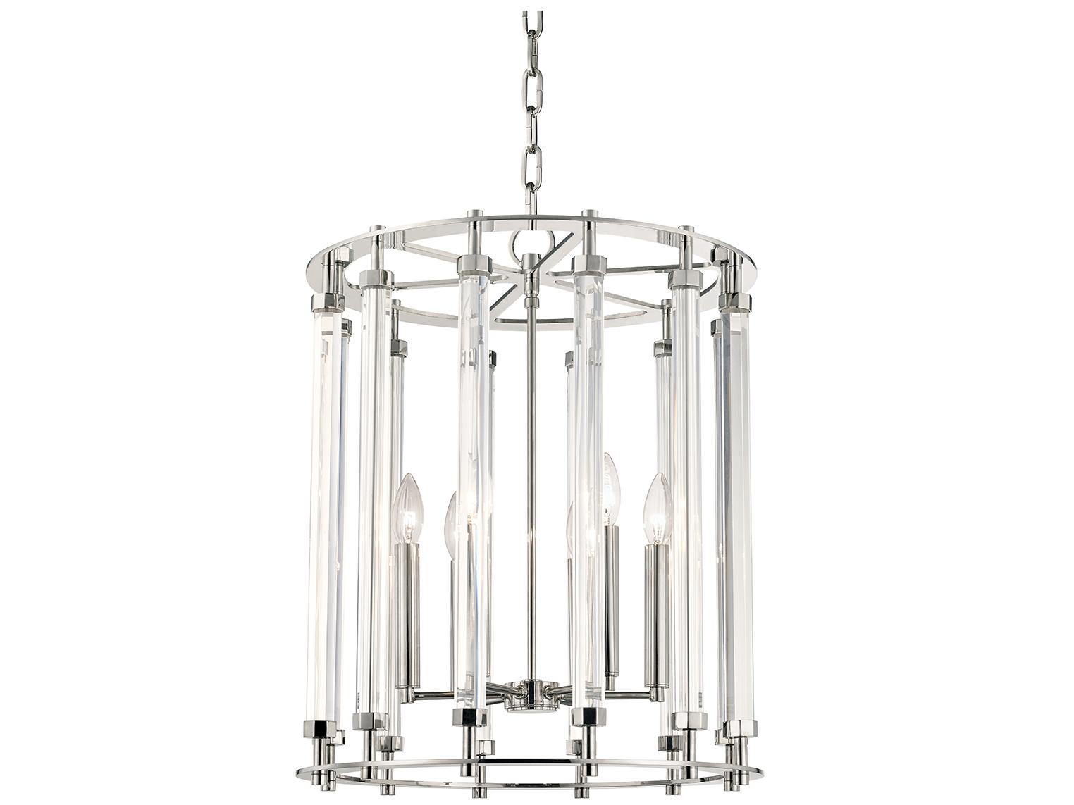 Hudson Valley Haddon 6-Light Polished Nickel Cylinder Pendant
