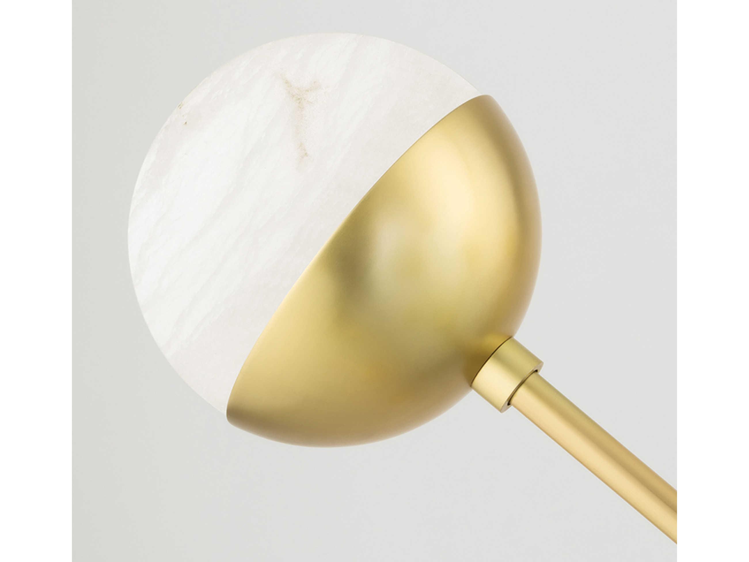 Hudson Valley Saratoga 2-Light Aged Brass Glass LED Wall Sconce