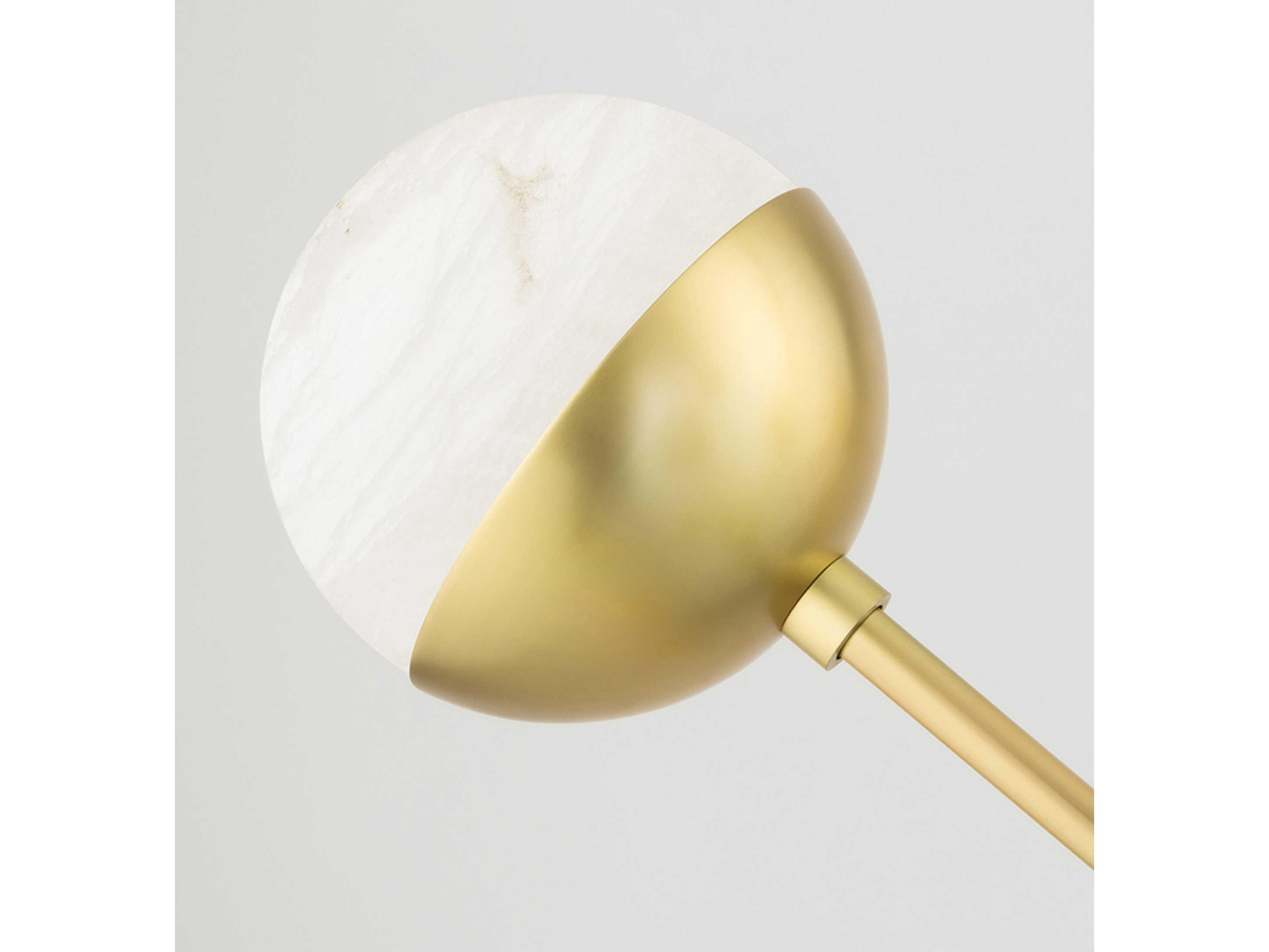 Hudson Valley Saratoga 16-Light6-Light Aged Brass Glass LED Bowl Globe Linear Chandelier