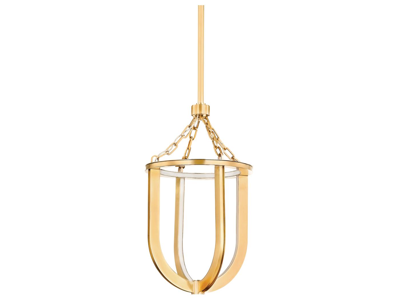 Hudson Valley Tournu 1-Light Aged Brass Geometric Mini Pendant